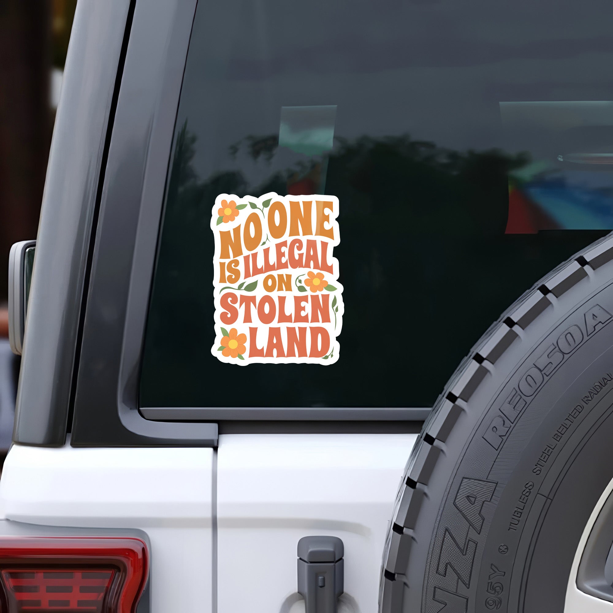 Sticker No One Is Illegal On Stolen Land