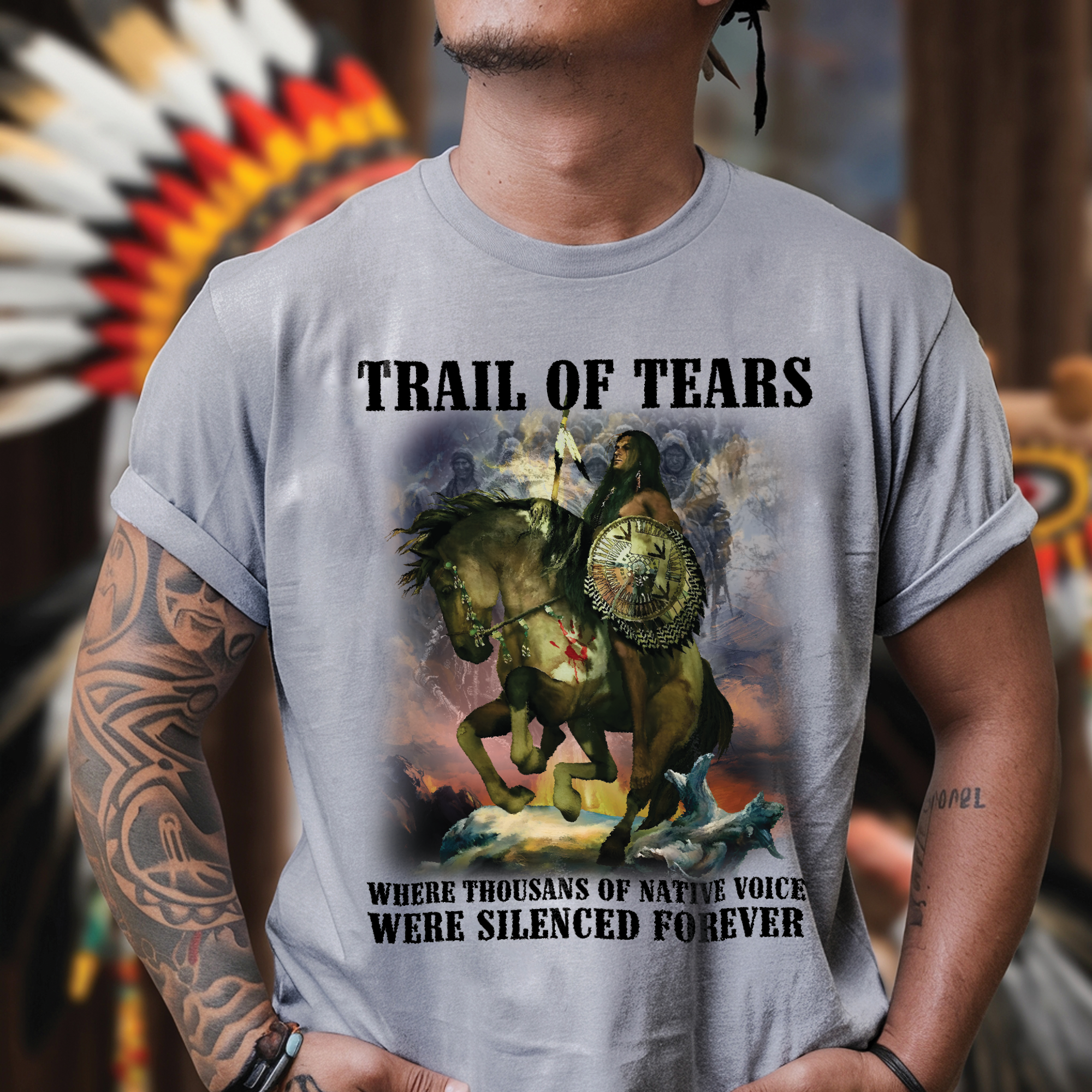 Trail of Tears – Silenced Voices Memorial Unisex T-Shirt/T-Shirt V-Neck/Hoodie/Sweatshirt