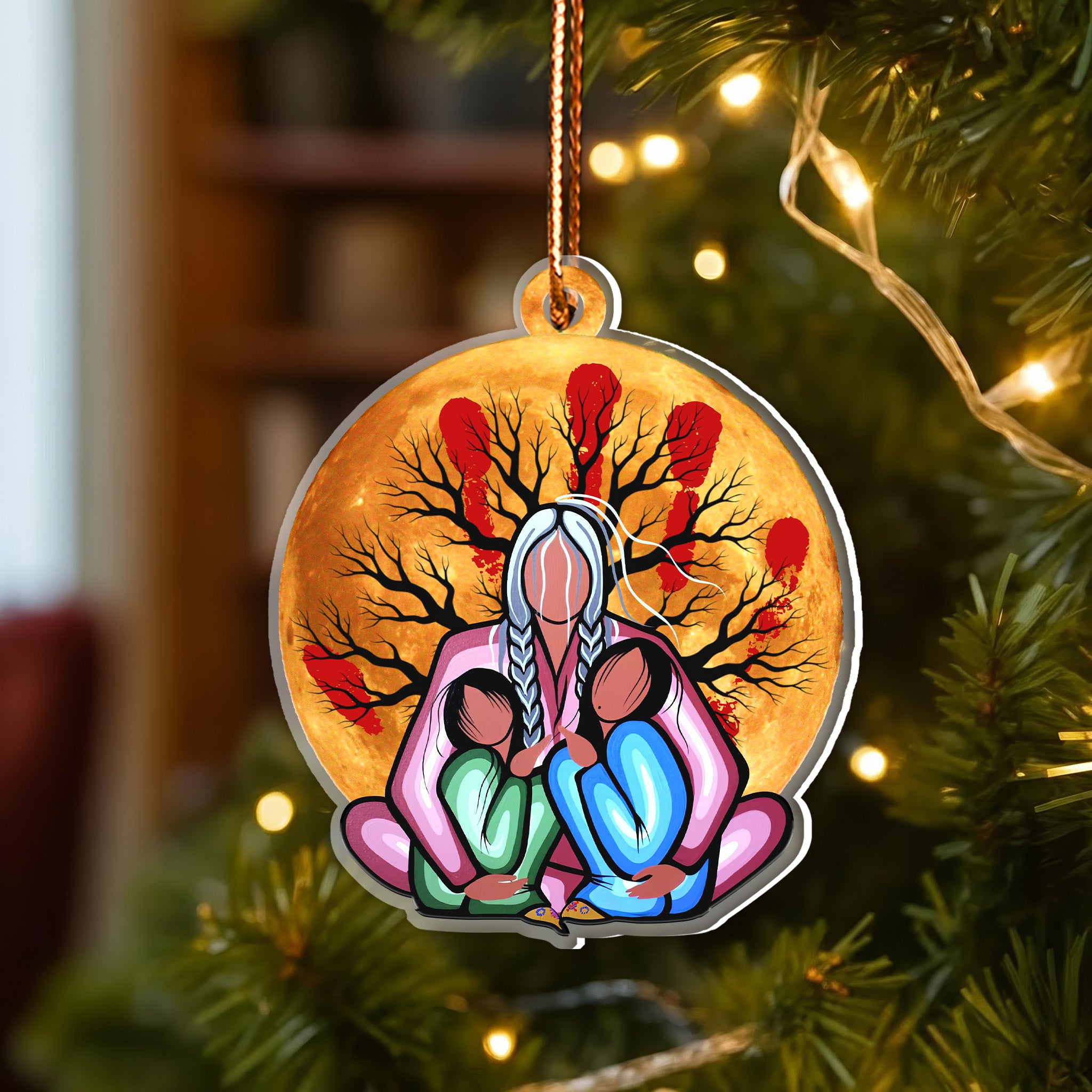 Embrace of the Ancestors Native Memorial Ornament Unique Christmas Gift Decor Flat Acrylic