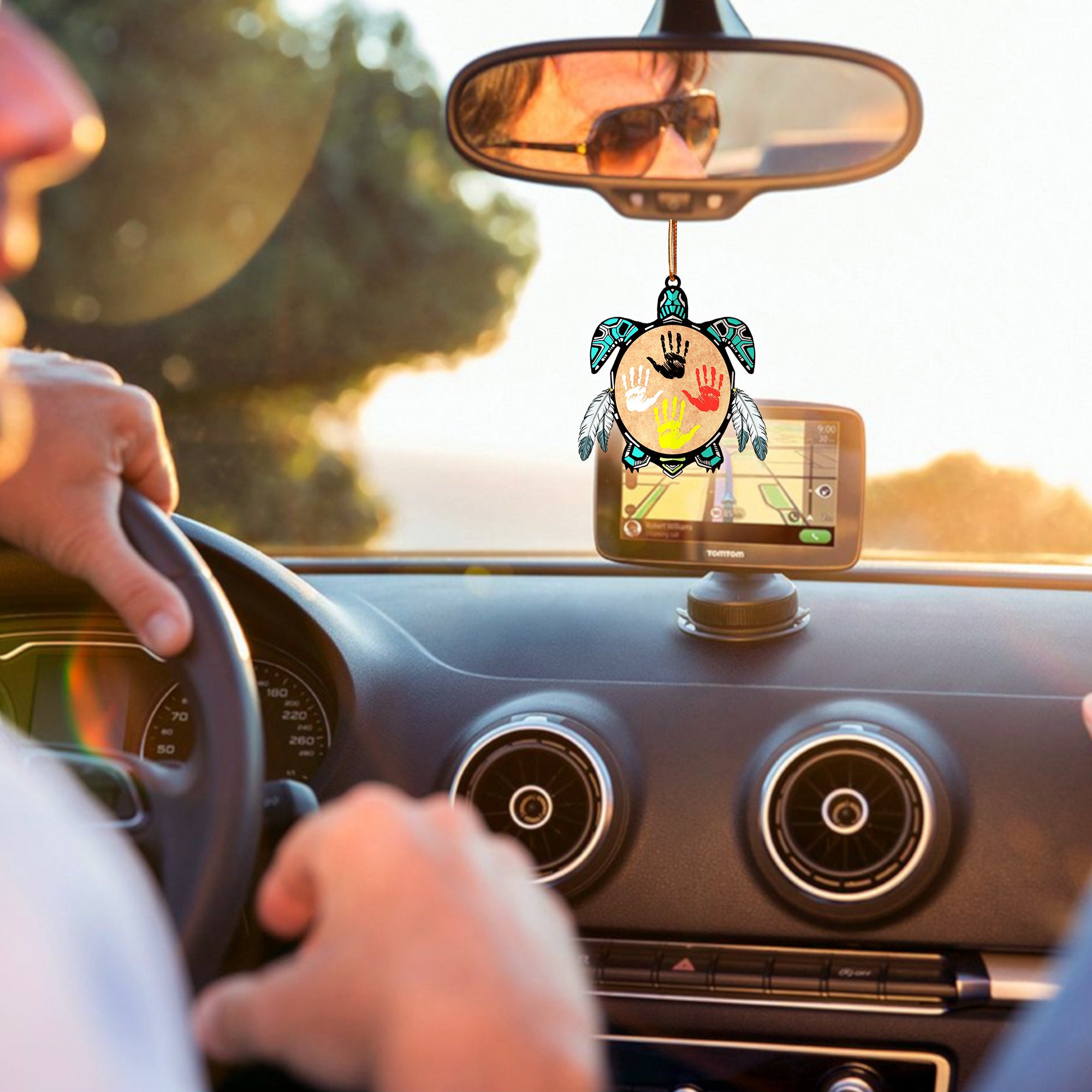 Sacred Turtle Handprint Native American - Unique Christmas Gift Decor Flat Acrylic