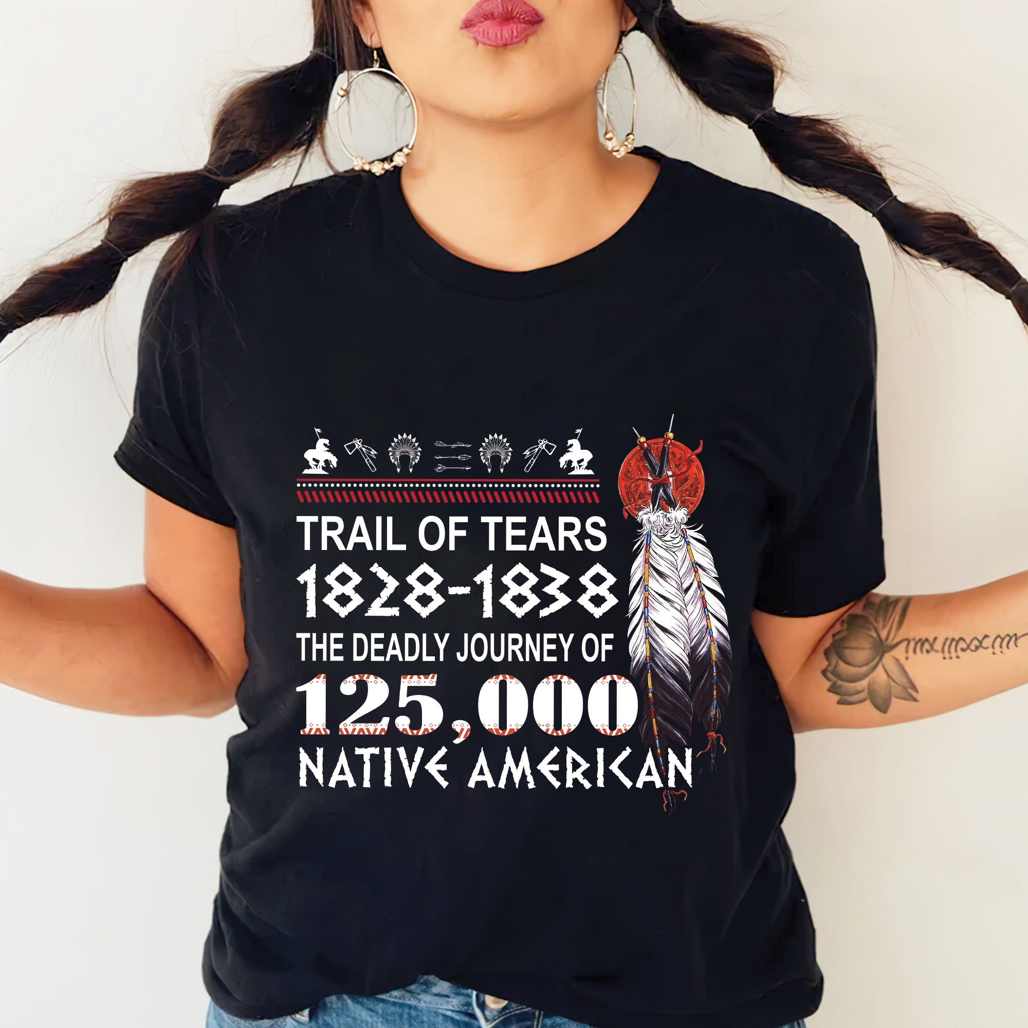 Trail of Tears 1828–1838 – The Deadly Journey of 125,000 Native American Lives Unisex T-shirt/T-shirt V-neck/Hoodie/Sweatshirt