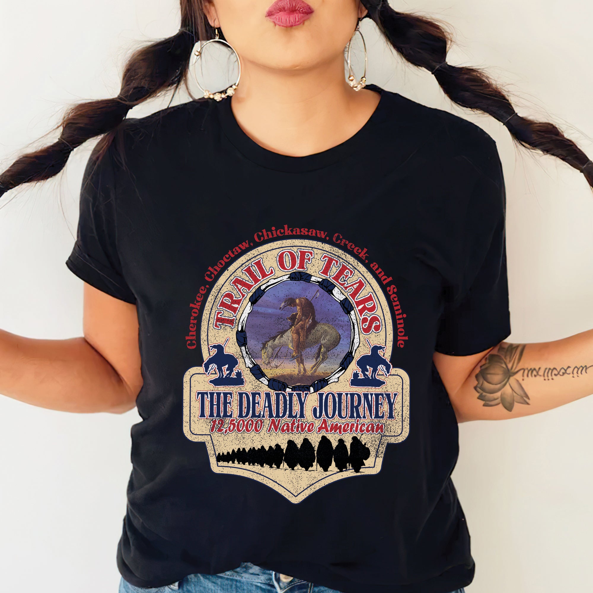 Trail of Tears The Deadly Journey 12,5000 Native American Unisex T-Shirt/T-Shirt V-Neck/Hoodie/Sweatshirt