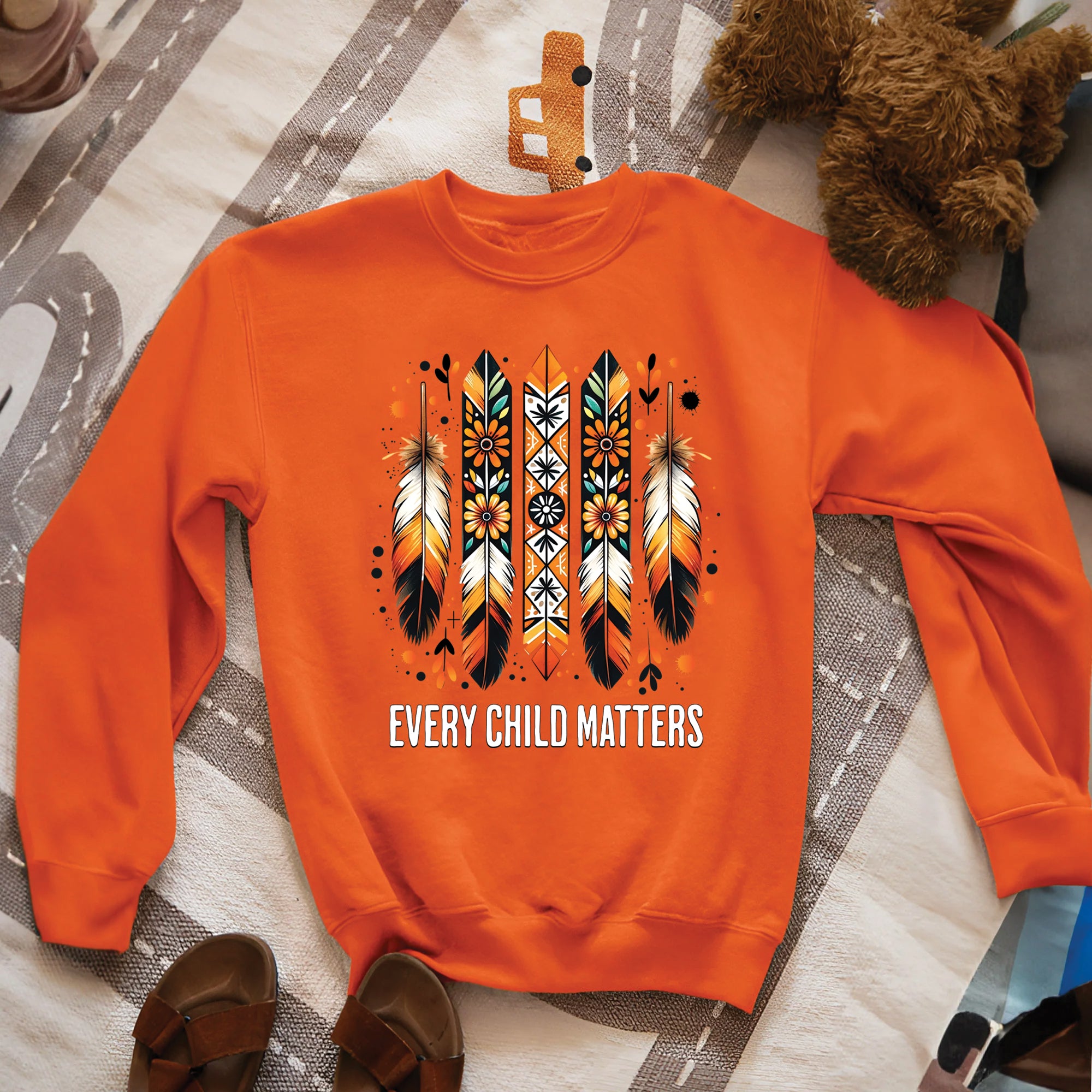 Every Child Matters Orange Native American Feather Unisex T-Shirt/Hoodie/Sweatshirt