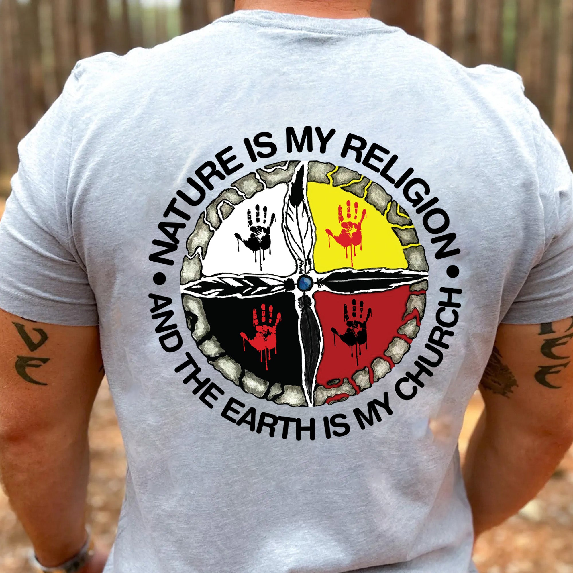 Nature Is My Religion And The Earth Is My Church Unisex T-Shirt/T-Shirt V-Neck/Hoodie/Sweatshirt - Two Sides N29