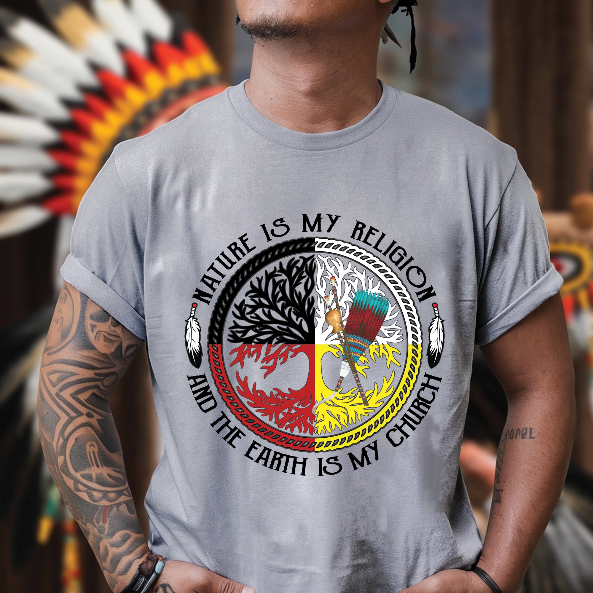 Nature Is My Religion And The Earth Is My Church Unisex T-Shirt/T-Shirt V-Neck/Hoodie/Sweatshirt - N34