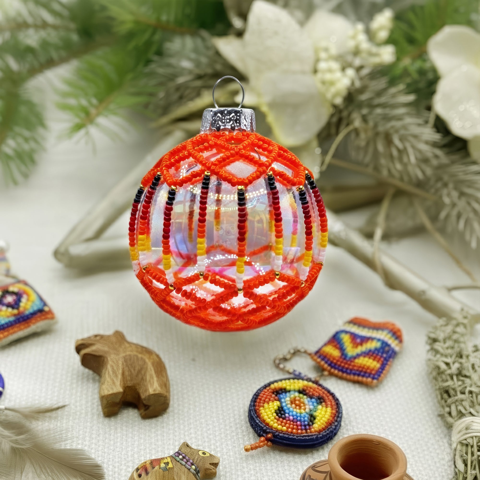 Monarch Beaded Ornament Holiday Decor Gifts