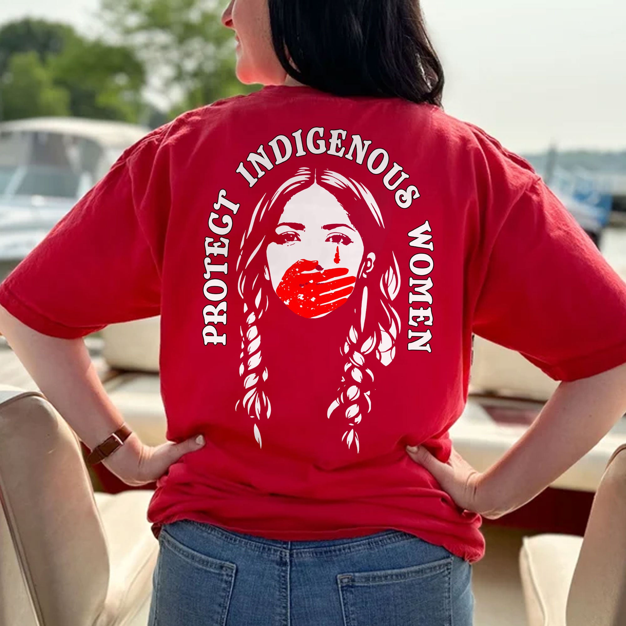 [Two Sides] Protect Indigenous Women Native American Awareness Unisex T-shirt/T-shirt V-Neck/Hoodie/Sweatshirt