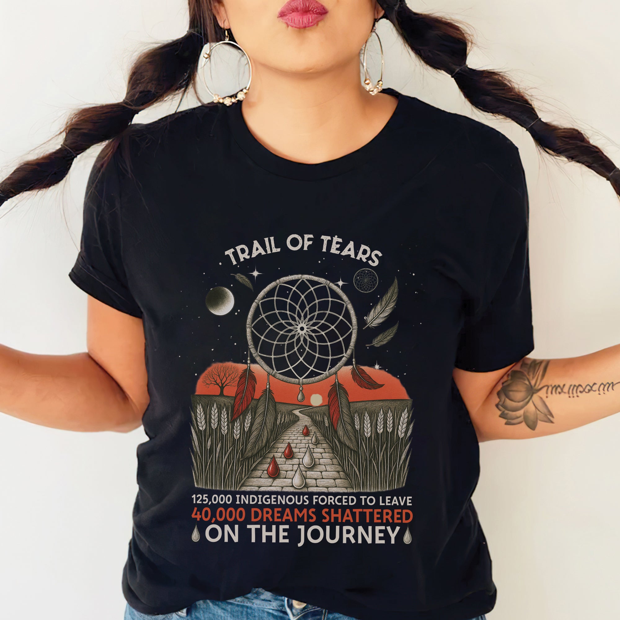 Trail of Tears Blood Tears Road - Unisex T-Shirt/T-Shirt V-Neck/Hoodie/Sweatshirt
