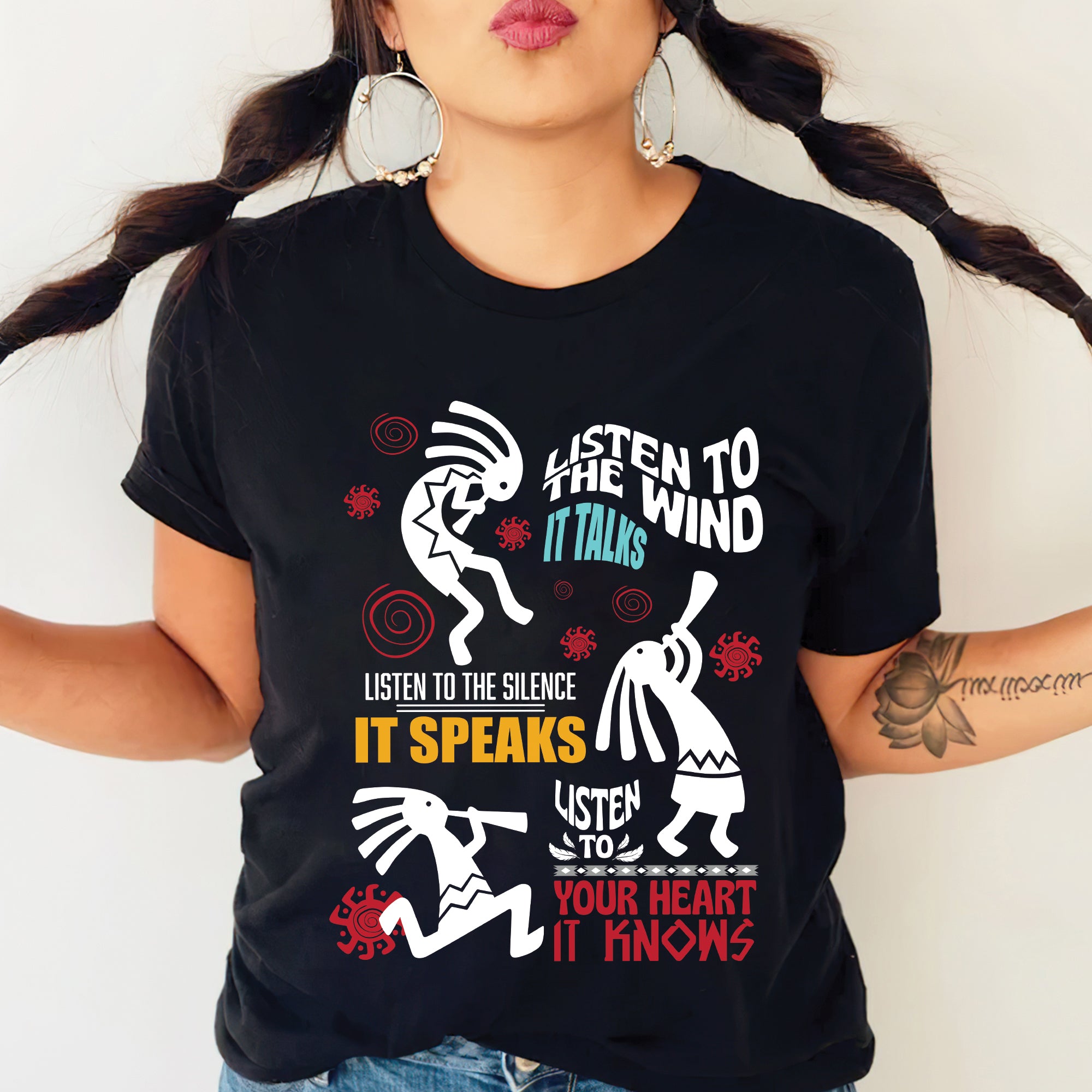 Listen to the Wind It Talks Native American Indigenous Spiritual Unisex T-shirt/T-shirt V-neck/Hoodie/Sweatshirt