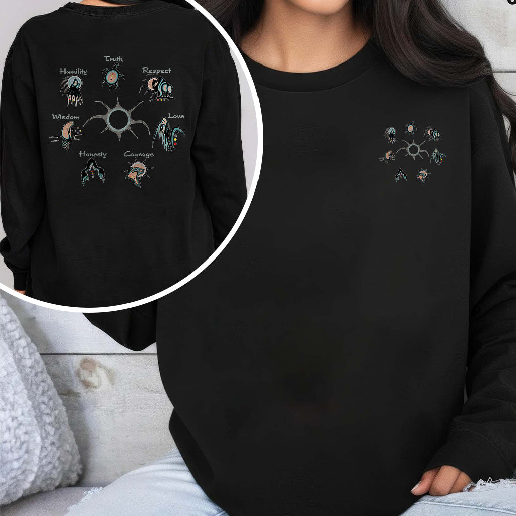 [Two Sides] The Seven Sacred Laws Native American Indigenous Culture Unisex Tank Top/Long Sleeve/Hoodie Zip