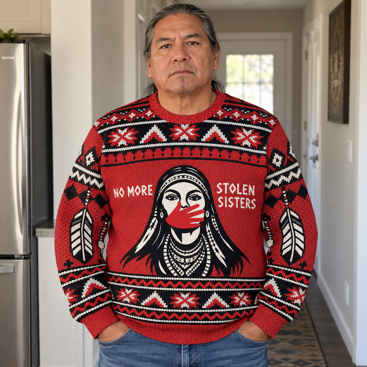MMIW Awareness - No More Stolen Sisters Ugly Sweater Unisex