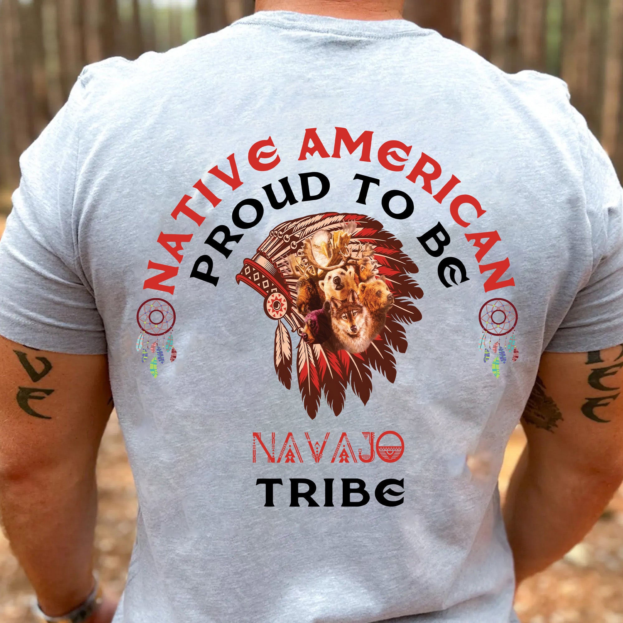 Proud to Be Native American Unisex T-Shirt/T-Shirt V-Neck/Hoodie/Sweatshirt - Two Sides (Custom Tribe)