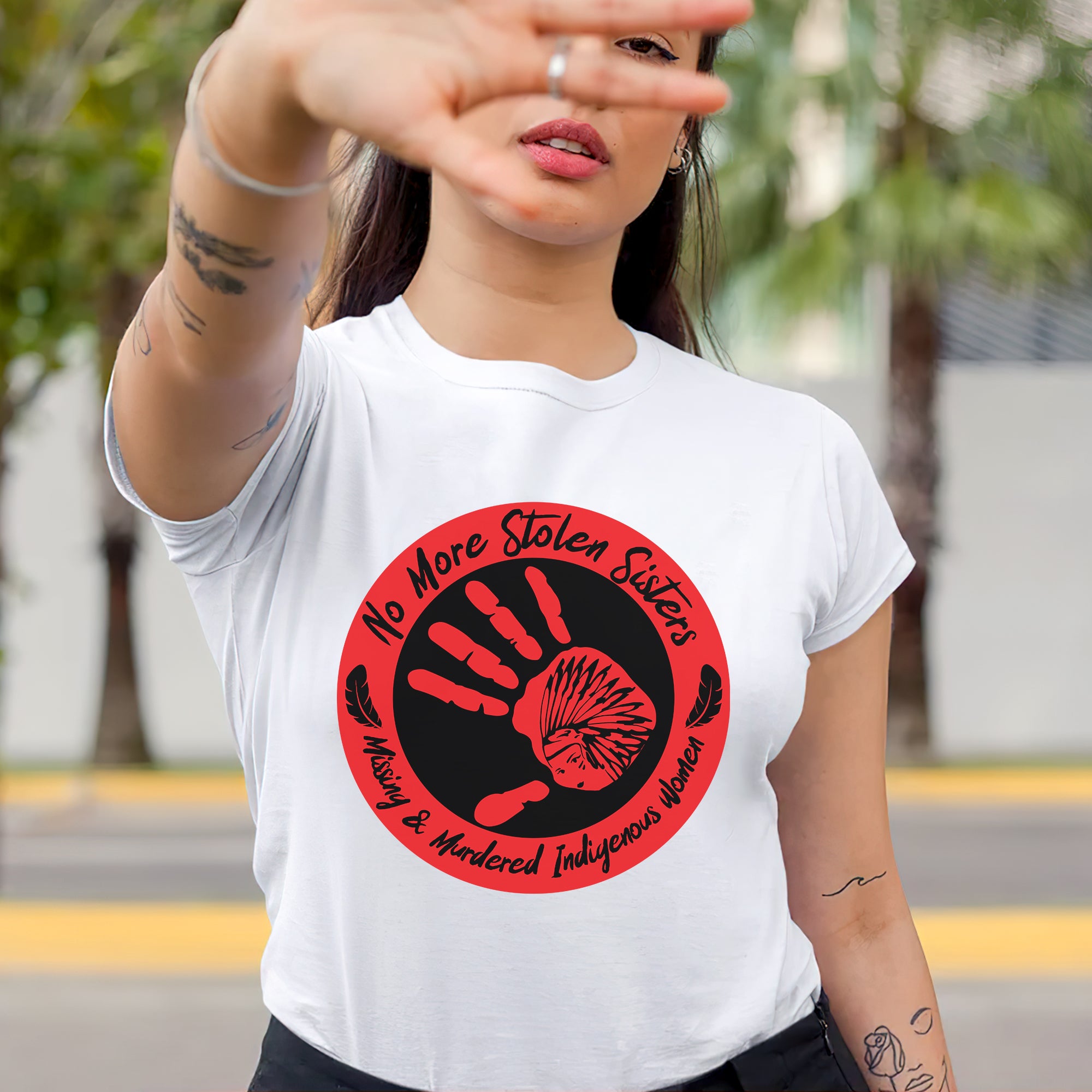 No More Stolen Sister - Missing and Murdered Indigenous Women WC26 - Unisex T-Shirt/T-Shirt V-Neck/Hoodie/Sweatshirt