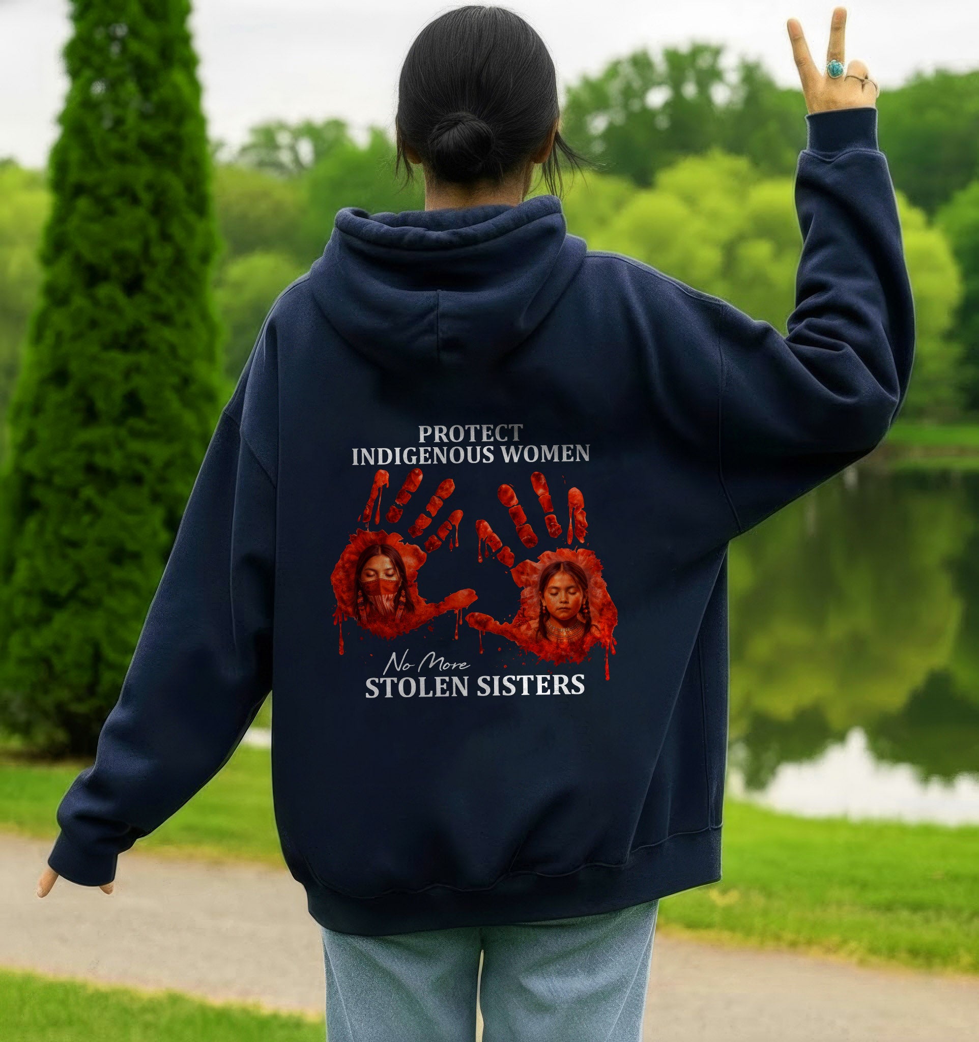 [Two Sides] Protect Indigenous Women No More Stolen Sisters Unisex Tank Top/Long Sleeve/Hoodie Zip