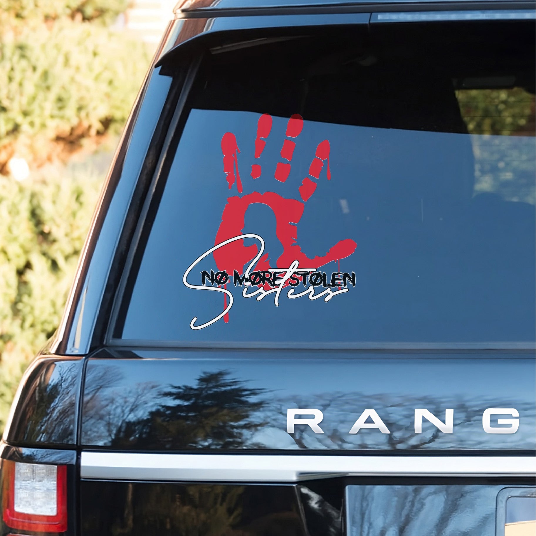 No More Stolen Sisters Red Hand Decal - MMIW Awareness