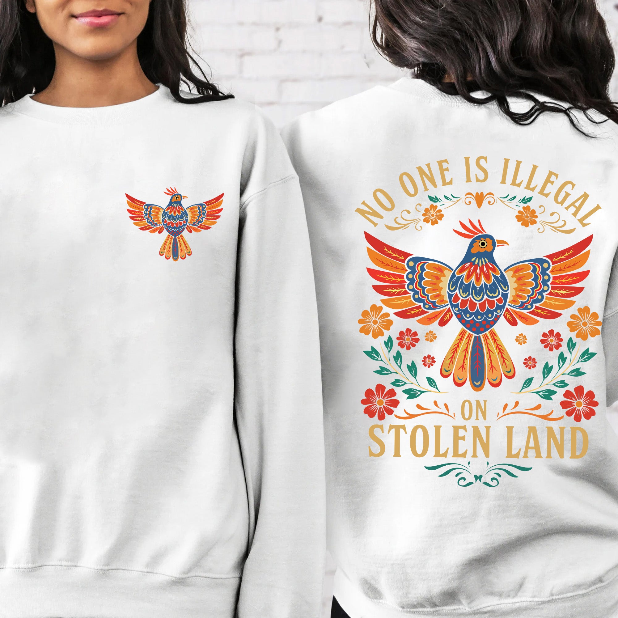 [Two Sides] No One Is Illegal on Stolen Land Unisex T-Shirt/T-Shirt V-Neck/Hoodie/Sweatshirt N198