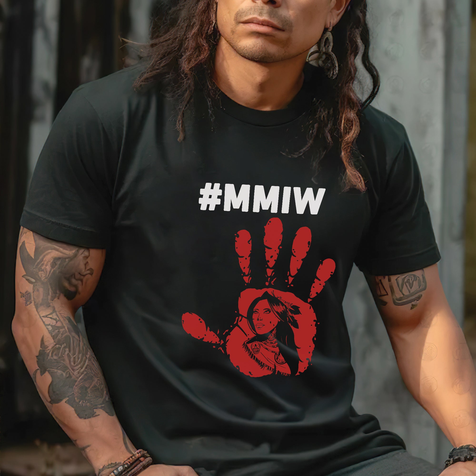 MMIW Red Handprint Native American Unisex T-shirt/T-shirt V-Neck/Hoodie/Sweatshirt
