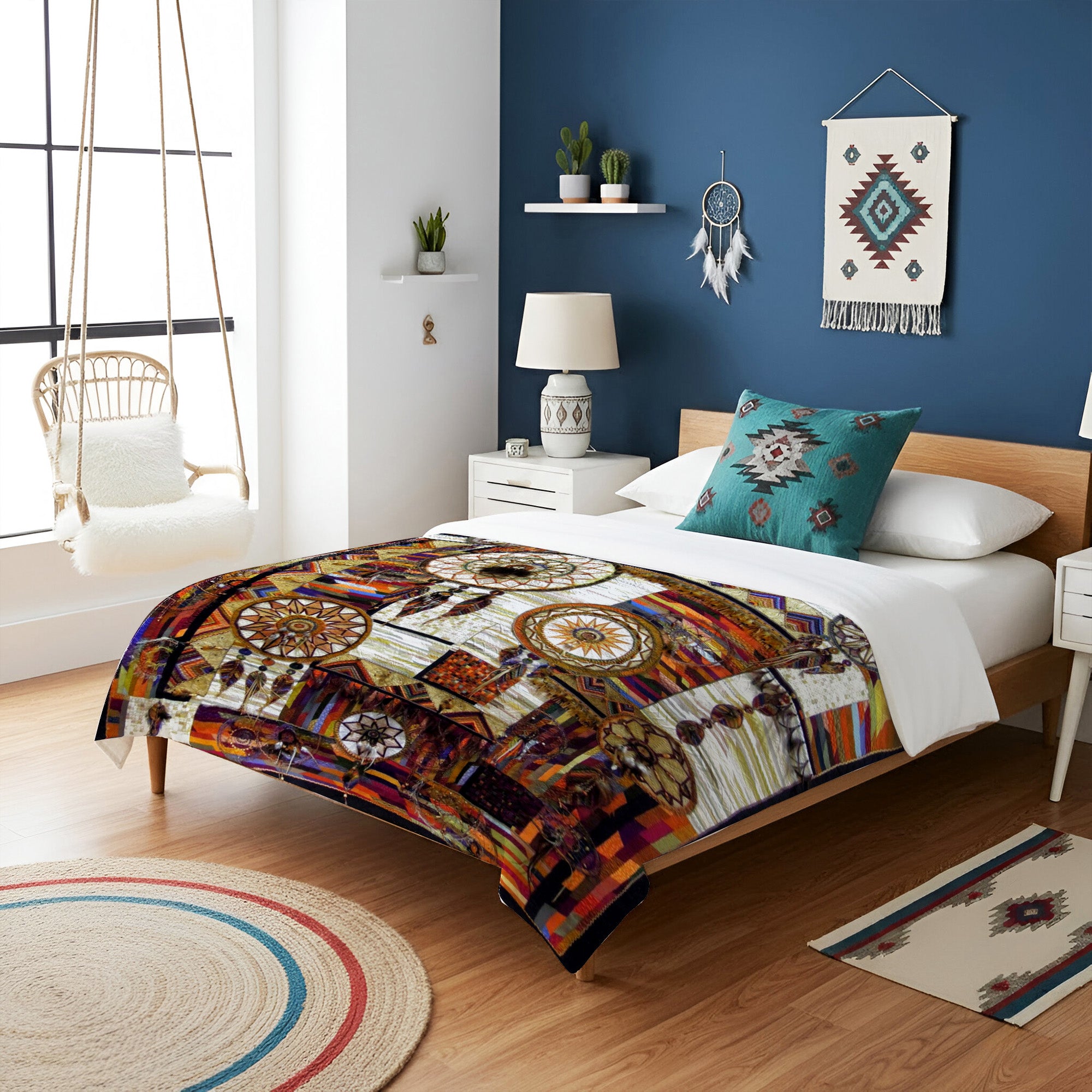 Native American Dreamcatcher Soft And Warm Premium Fleece Blanket