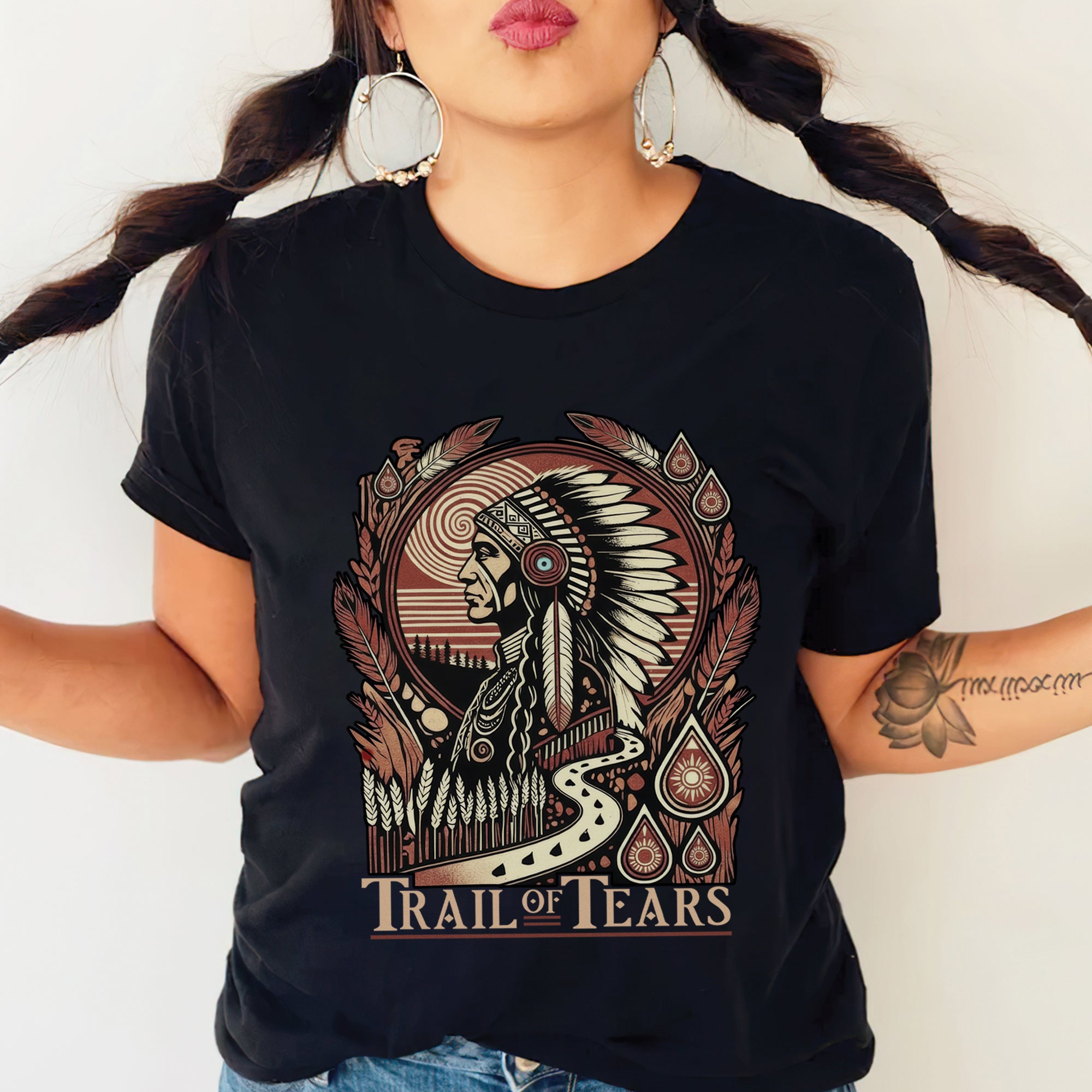 Trail of Tears The Deadly Journey Unisex T-Shirt/T-Shirt V-Neck/Hoodie/Sweatshirt N18