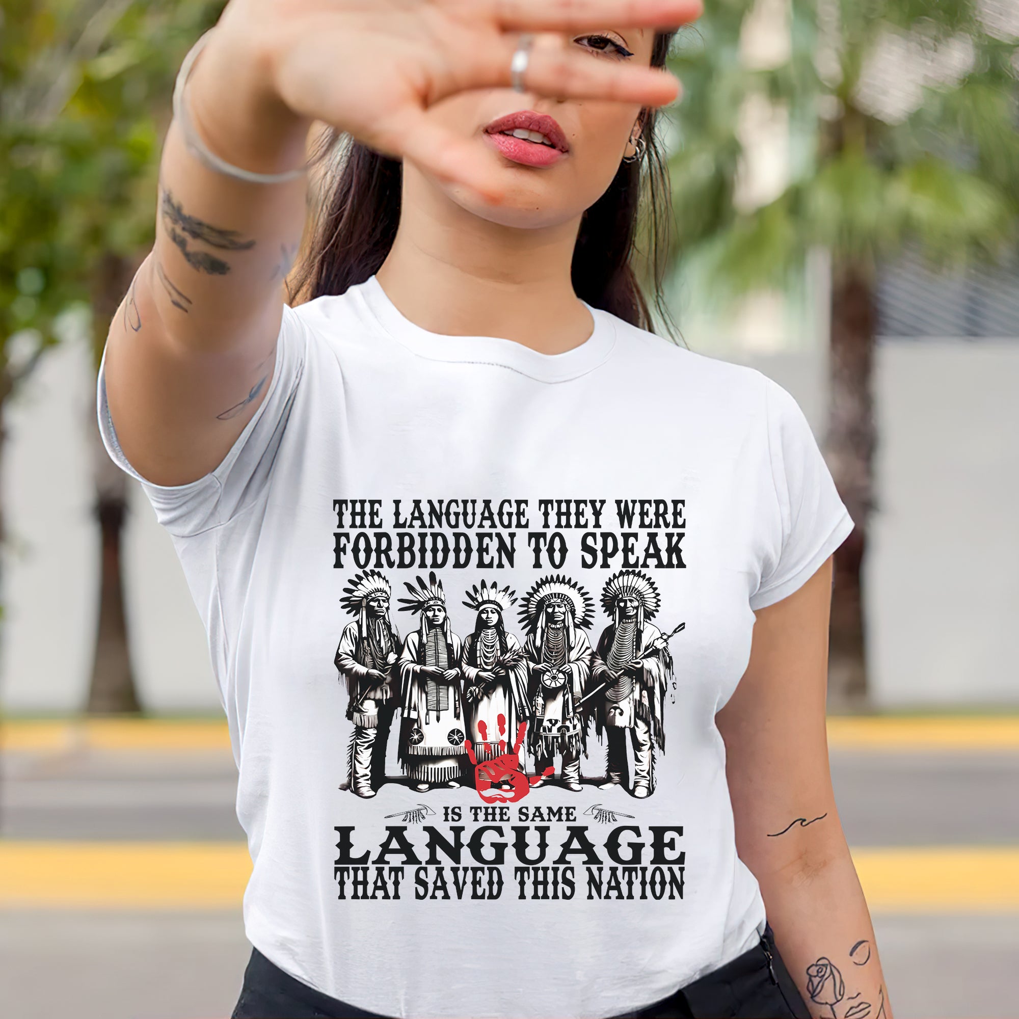 The Language They Were Forbidden To Speak – Unisex T-Shirt/T-Shirt V-Neck/Hoodie/Sweatshirt