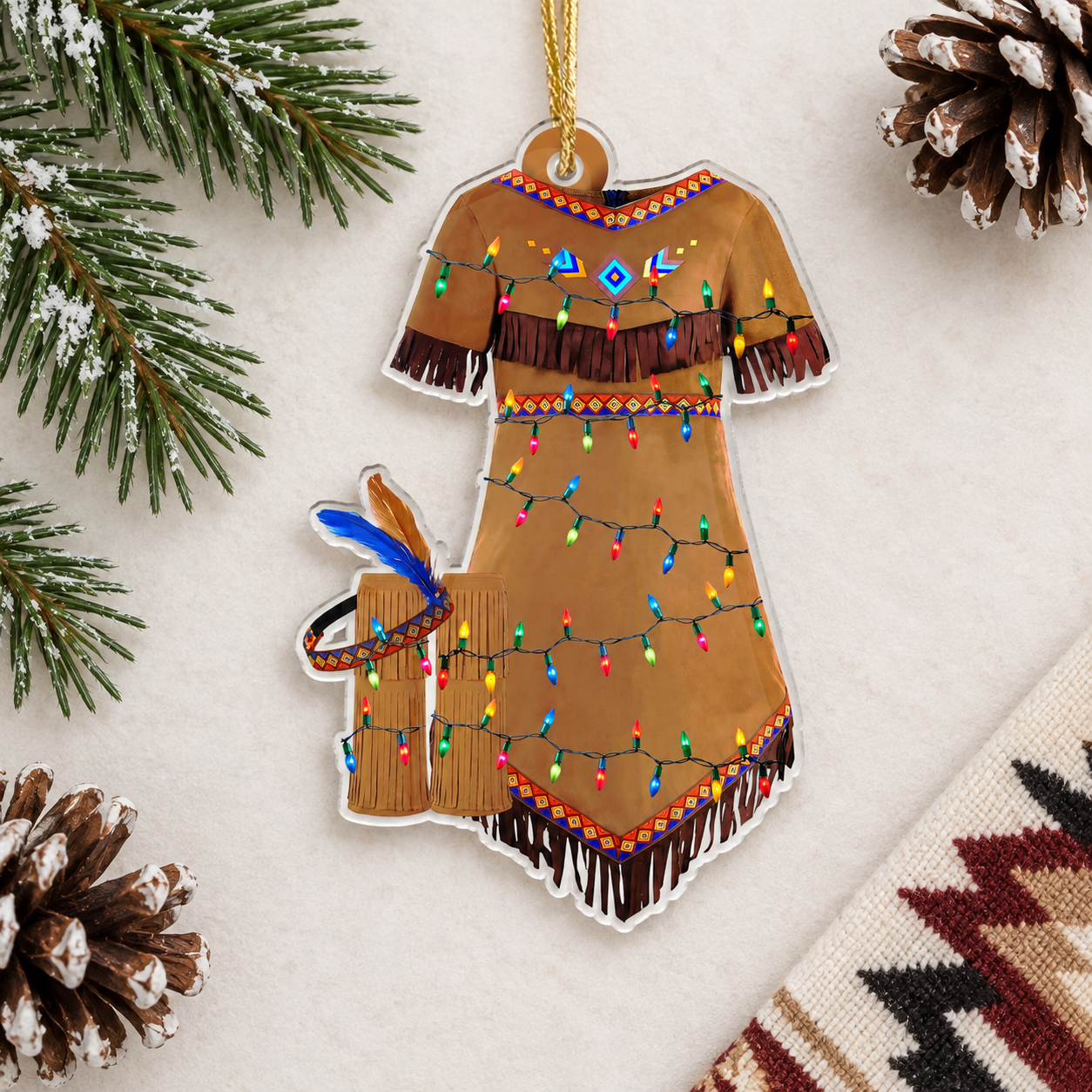 Dress Feather Headdress Native American - Unique Gift Decor Flat Acrylic