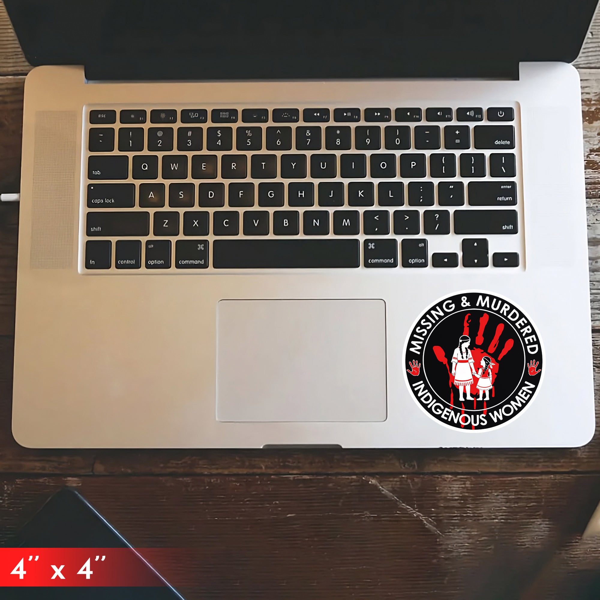 Missing & Murdered Indigenous Women Decal - Red Hand Symbol