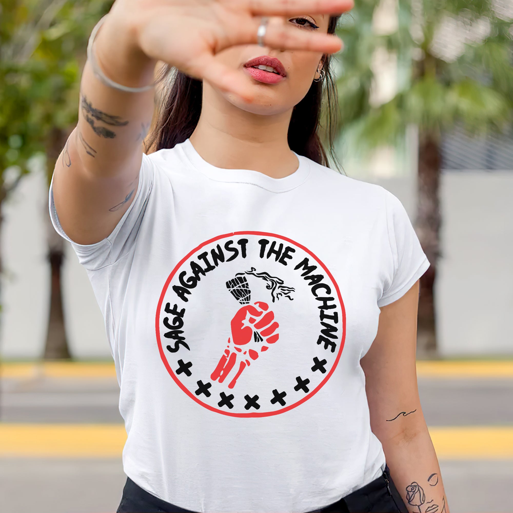 Sage Against The Machine Spiritual Power and Resistance Unisex T-shirt/T-shirt V-Neck/Hoodie/Sweatshirt 357