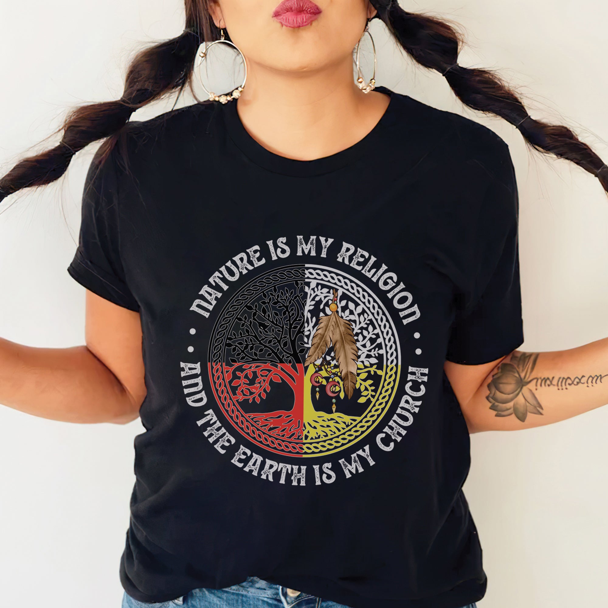 Nature Is My Religion And The Earth Is My Church Unisex T-Shirt/T-Shirt V-Neck/Hoodie/Sweatshirt - N32