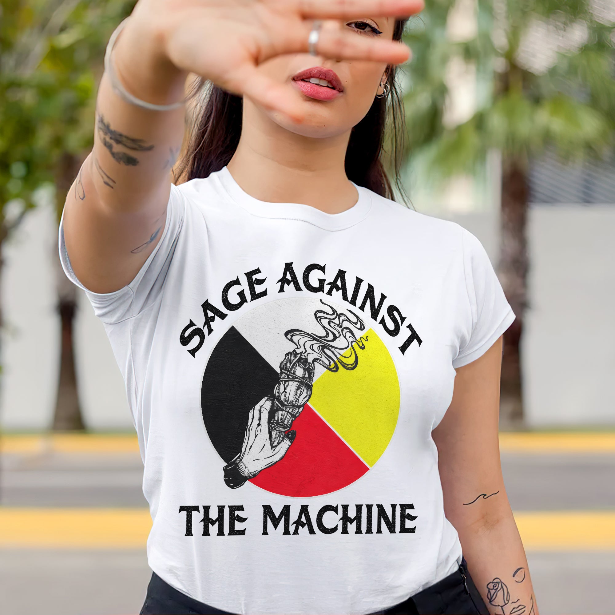Sage Against The Machine Spiritual Power and Resistance Unisex T-shirt/T-shirt V-Neck/Hoodie/Sweatshirt 363