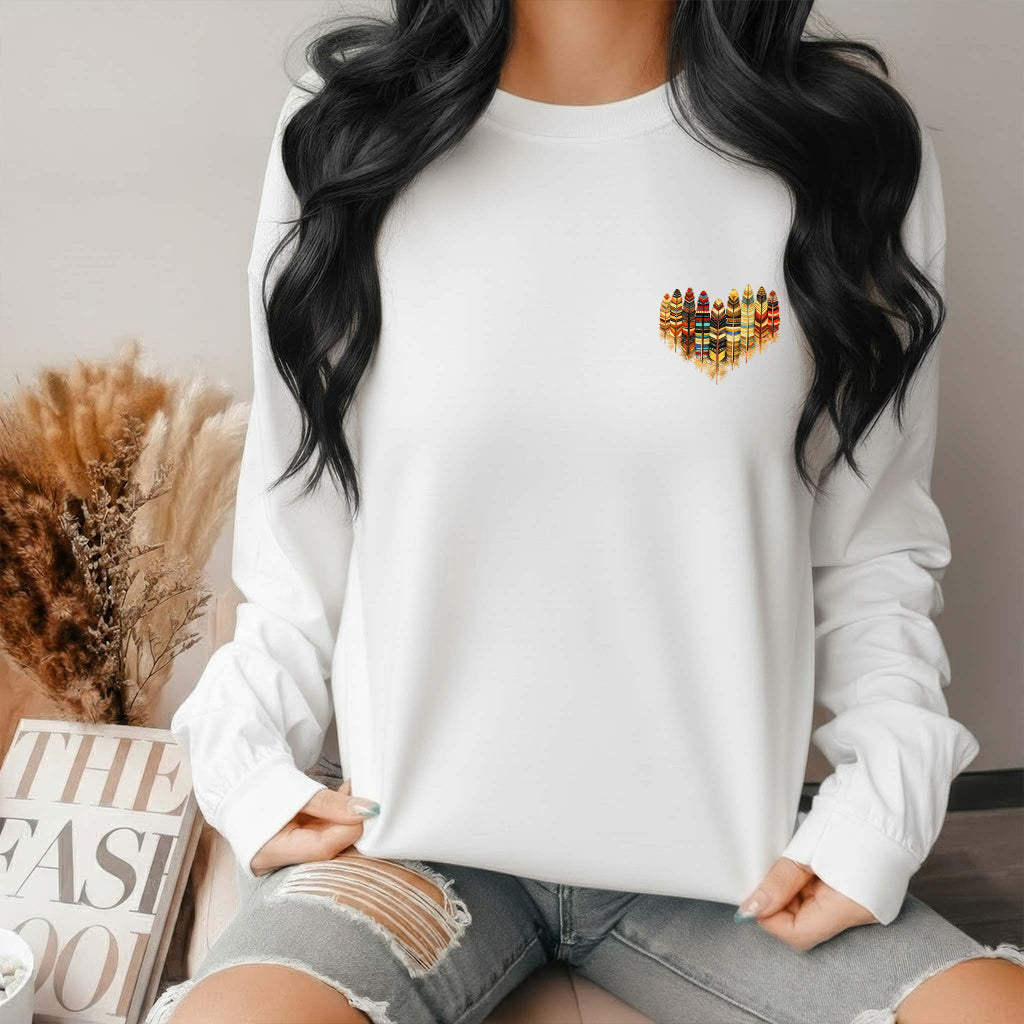 [Two Sides] Feathers Appear When Angels Are Near – Indigenous Women Native American Unisex Tank Top/Long Sleeve/Hoodie Zip