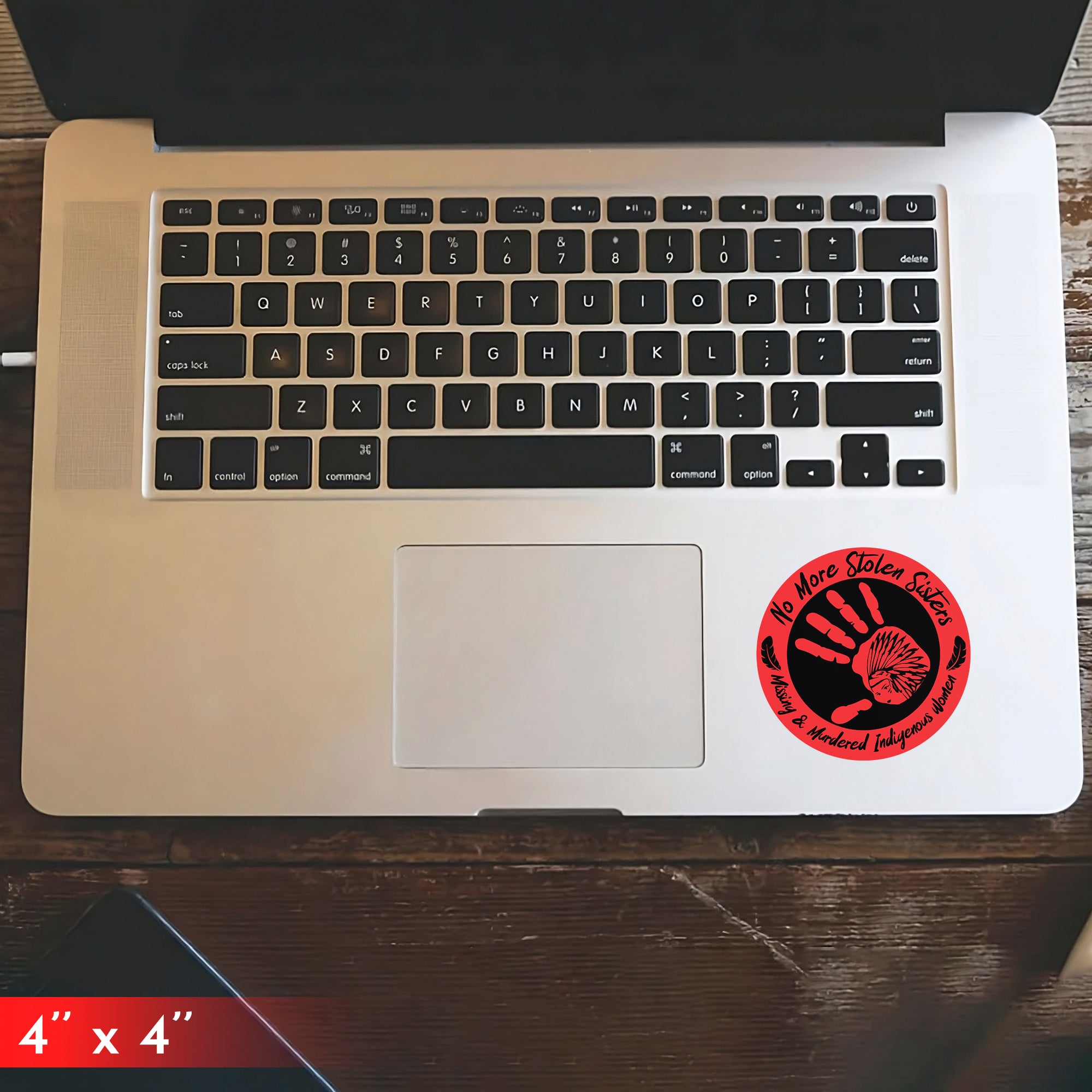 No More Stolen Sister - Missing And Murdered Indigenous Women Red Hand Car Decal