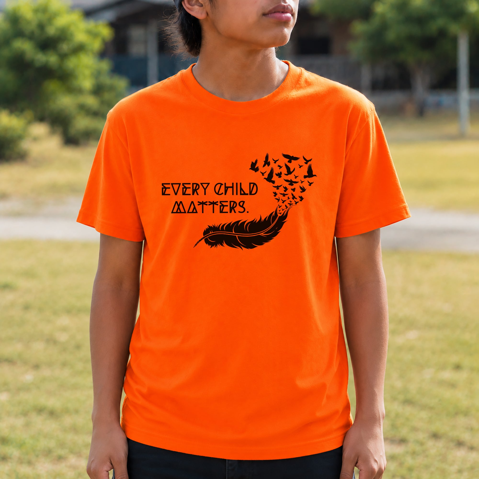 Feather Flying Birds Every Child Matters Orange Shirt Day Unisex T-shirt/Hoodie/Sweatshirt/V-Neck T-shirt
