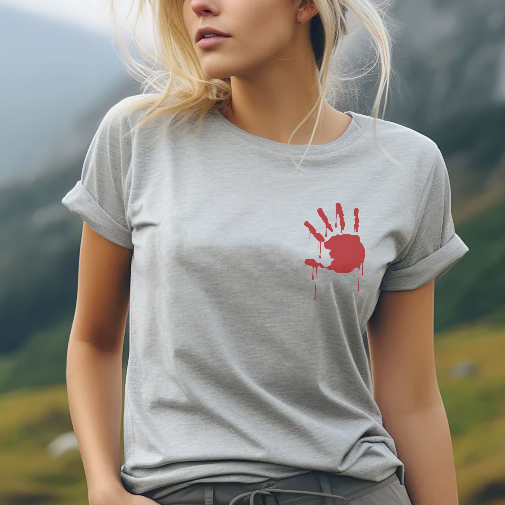 Protect Indigenous Women Red Hand- Unisex T-Shirt/T-Shirt V-Neck/Hoodie/Sweatshirt-Two Sides