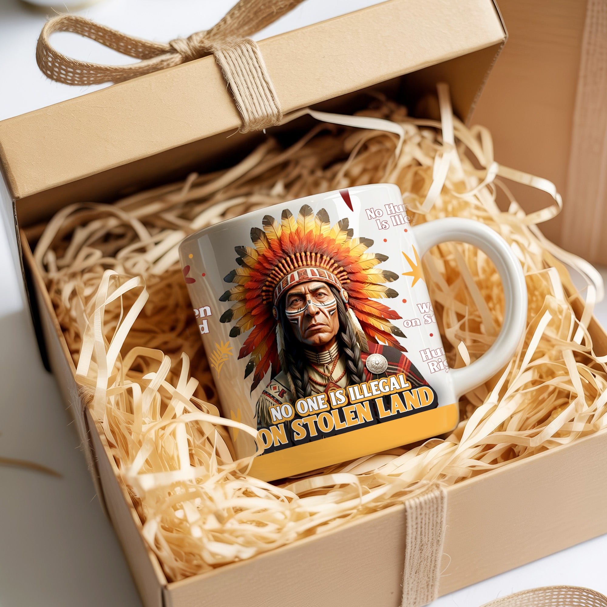 No One is Illegal On Stolen Land Indigenous Rights Native American Heritage Mug