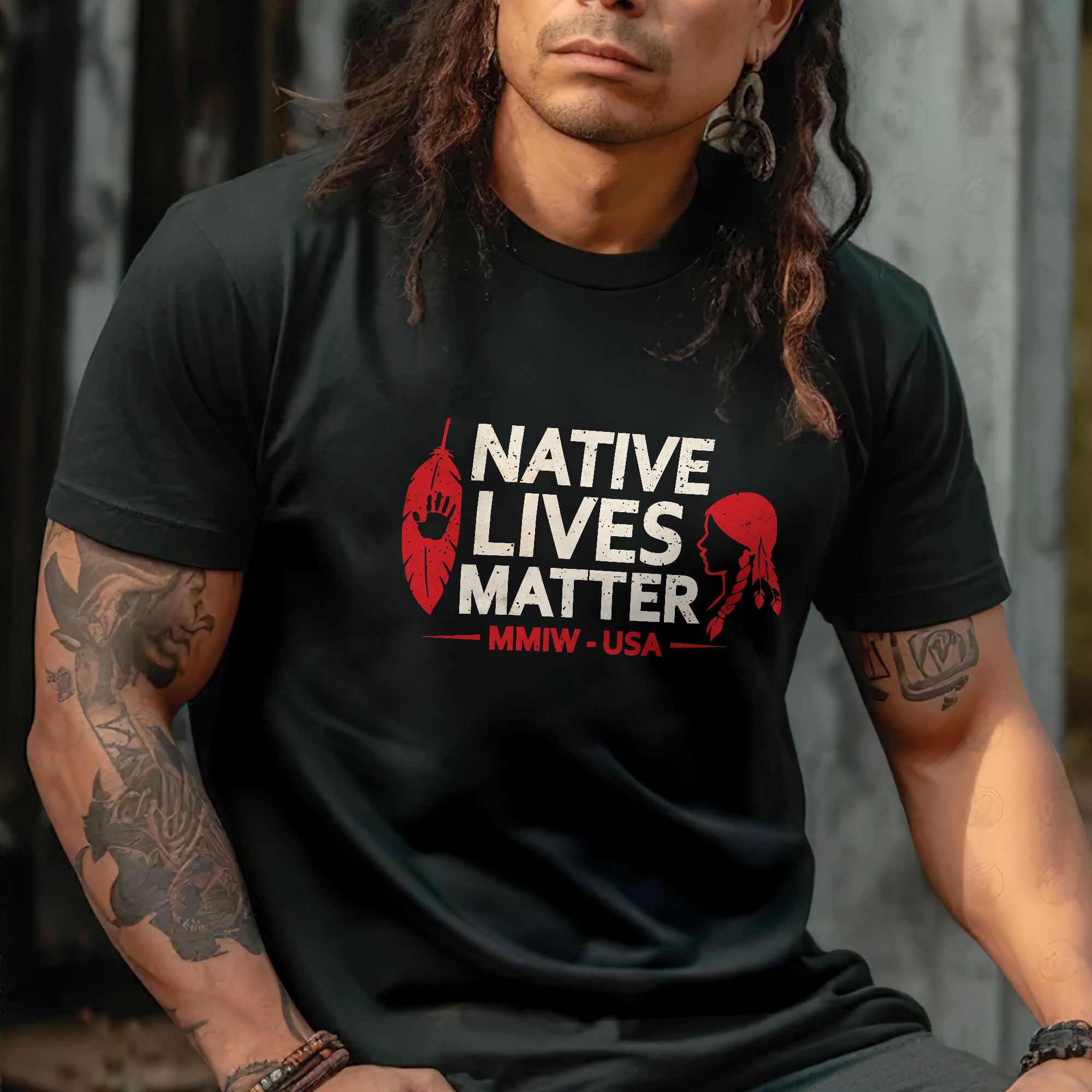 Native Lives Matter Indigenous Awareness MMIW USA Unisex T-shirt/T-shirt V-Neck/Hoodie/Sweatshirt