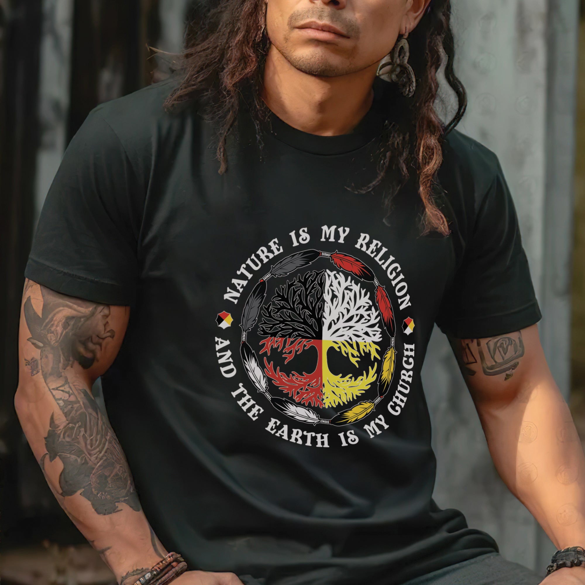 Nature Is My Religion And The Earth Is My Church Unisex T-Shirt/T-Shirt V-Neck/Hoodie/Sweatshirt - N37