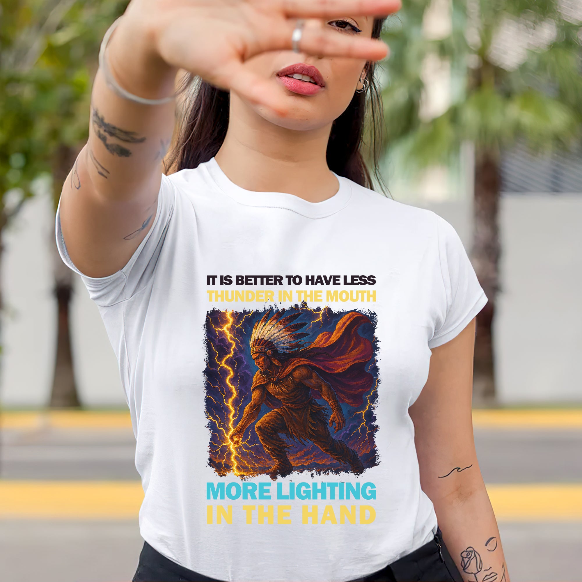 It Is Better To Have Less Thunder In The Mouth More Lighting In The Hand – Unisex T-Shirt/T-Shirt V-Neck/Hoodie/Sweatshirt