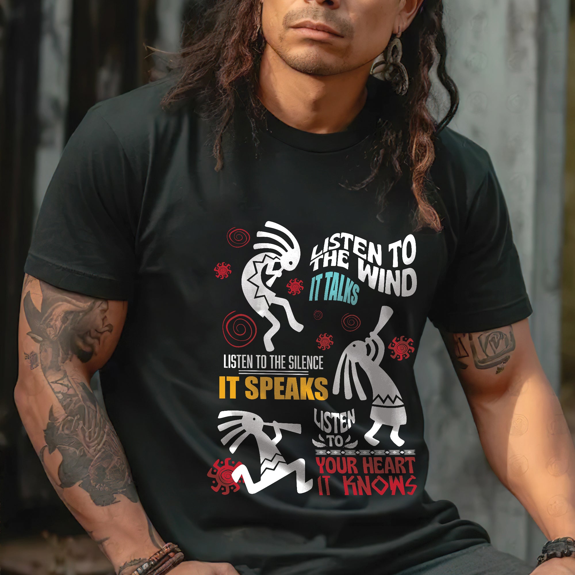 Listen to the Wind It Talks Native American Indigenous Spiritual Unisex T-shirt/T-shirt V-neck/Hoodie/Sweatshirt
