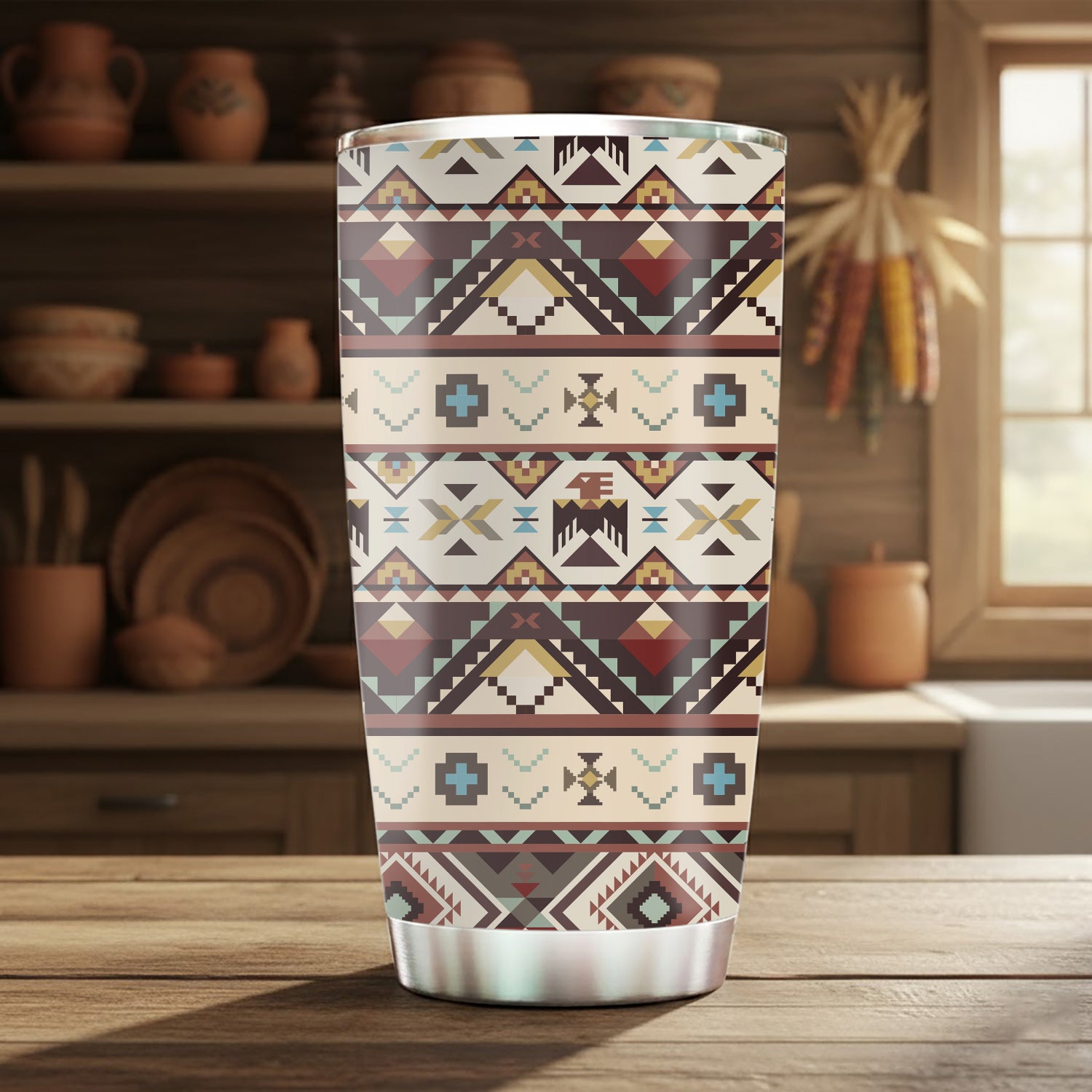Aztec Navajo Tumbler Stainless Steel Drinking Cup