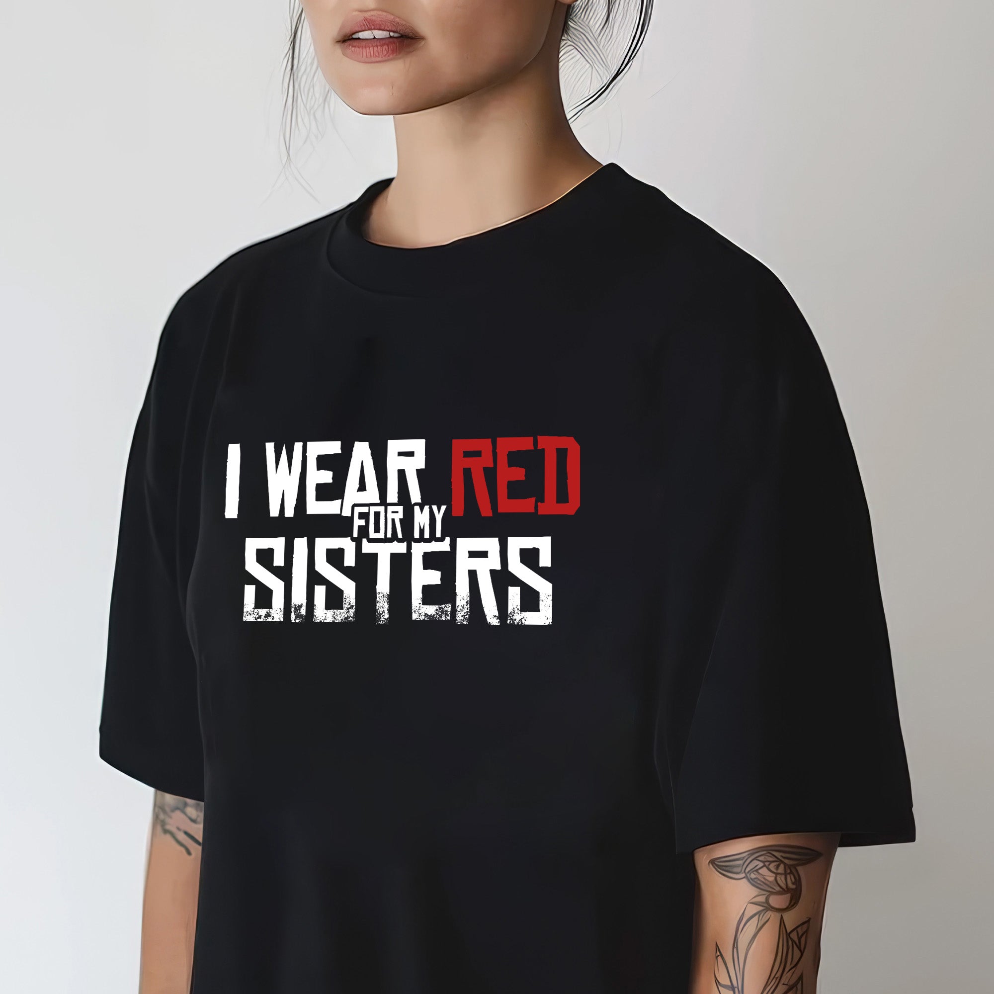 MMIW I Wear Red For My Sisters Native American Unisex T-shirt/T-shirt V-Neck/Hoodie/Sweatshirt