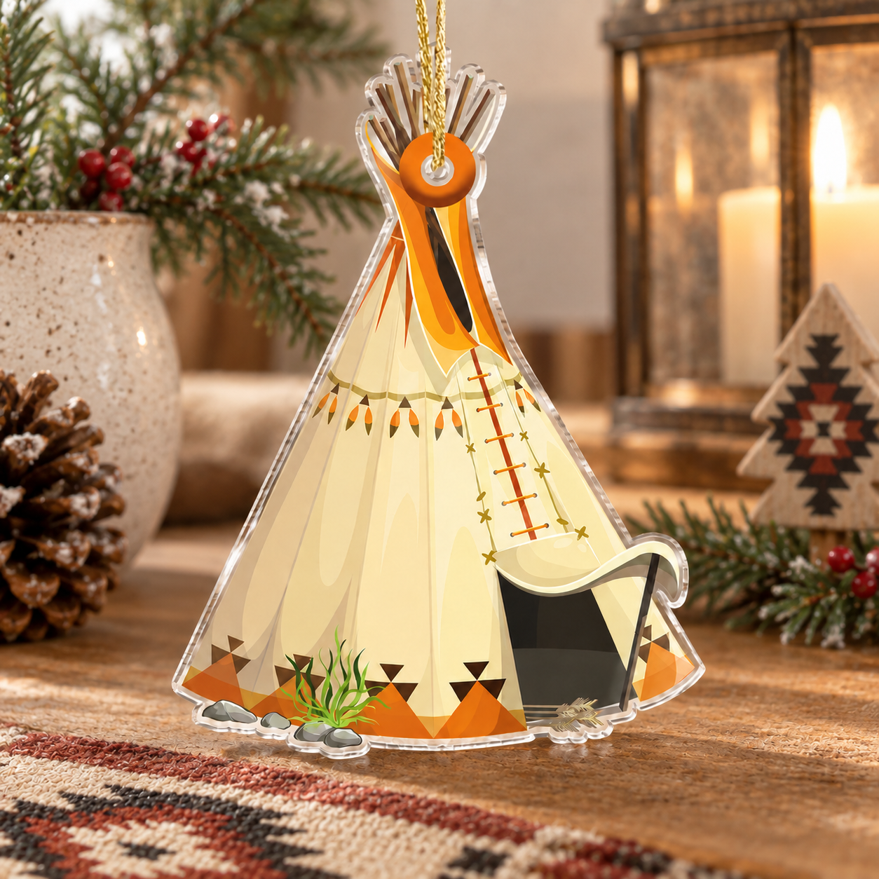 Tipi Native American - Unique Gift Decor Flat Acrylic
