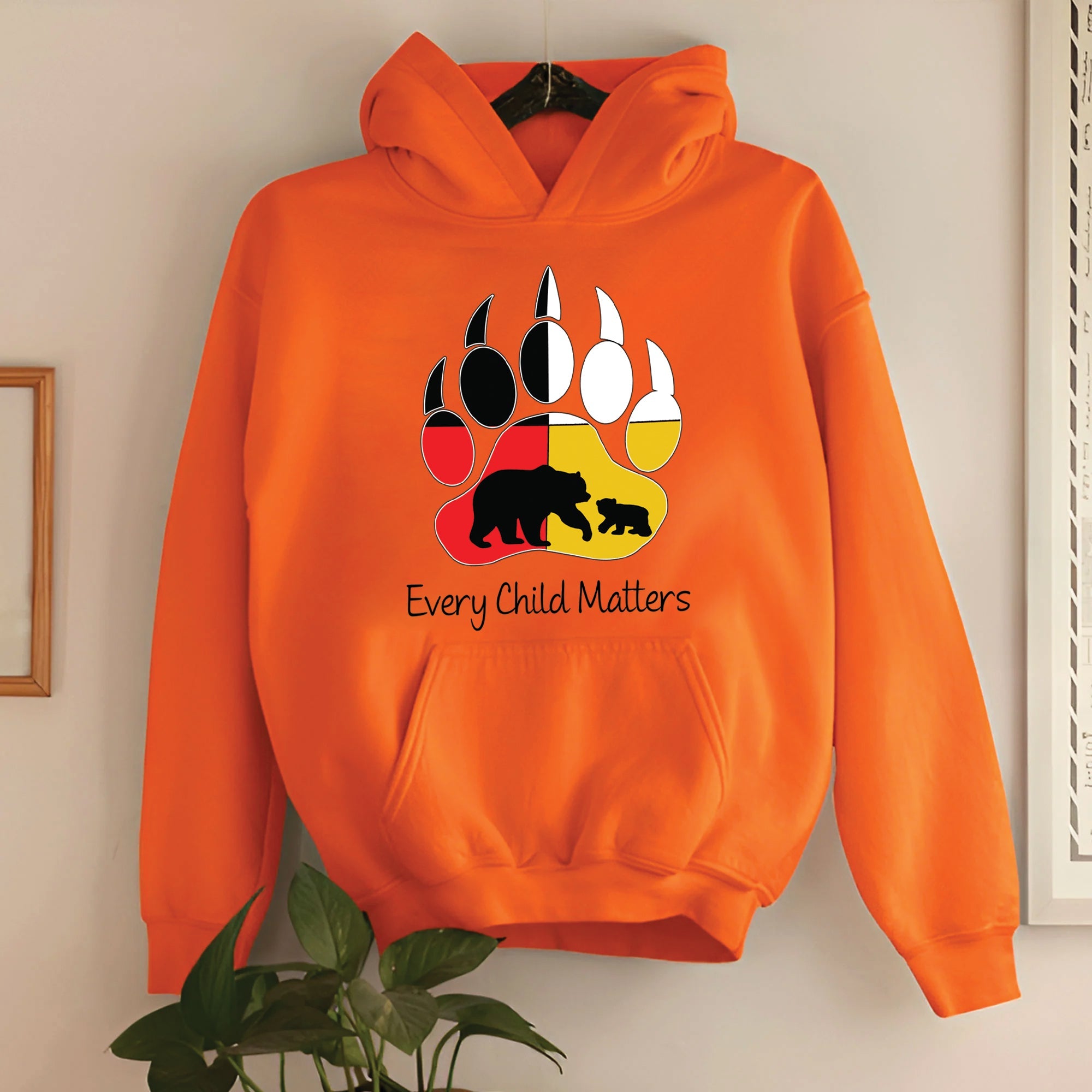 Every Child Matters Guardian Spirit Bear Paw Orange Shirt Day Native American Unisex T-shirt/Hoodie/Sweatshirt