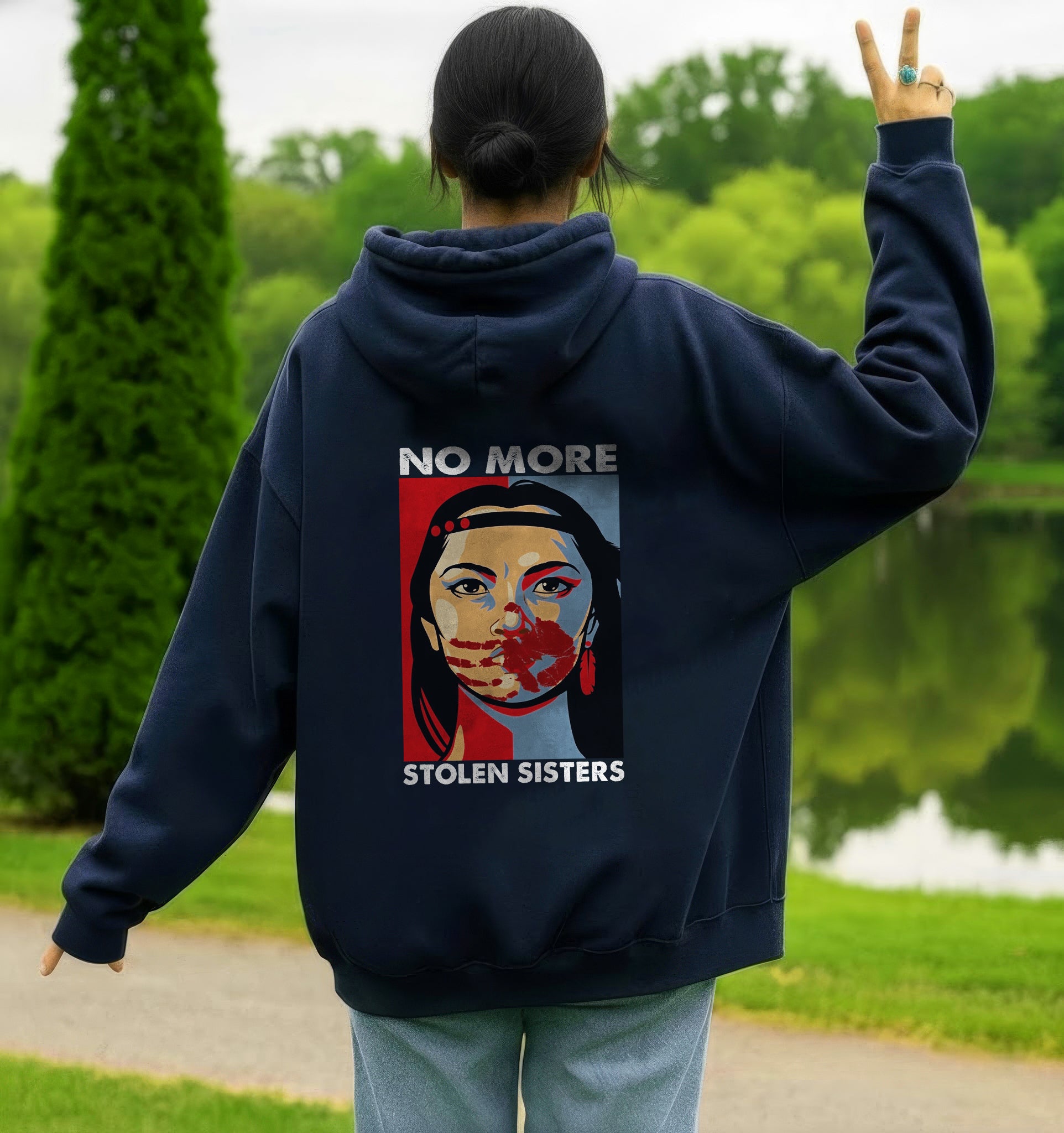 [Two Sides] No More Stolen Sisters MMIW Awareness Unisex Tank Top/Long Sleeve/Hoodie Zip