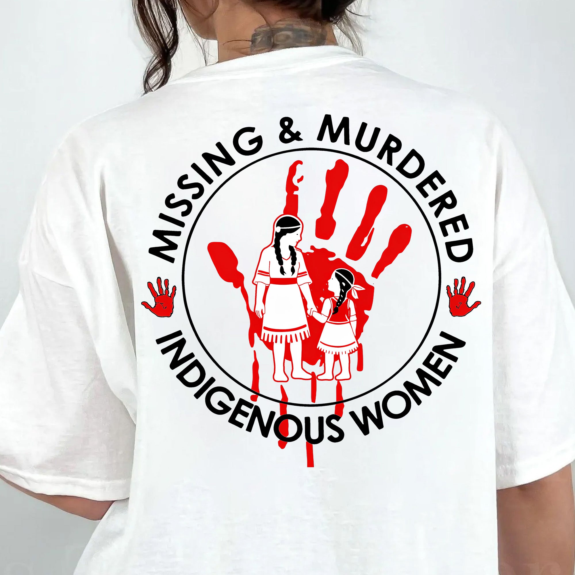 [Two Sides] Missing and Murdered Indigenous Women Unisex T-shirt/T-shirt V-Neck/Hoodie/Sweatshirt - N396