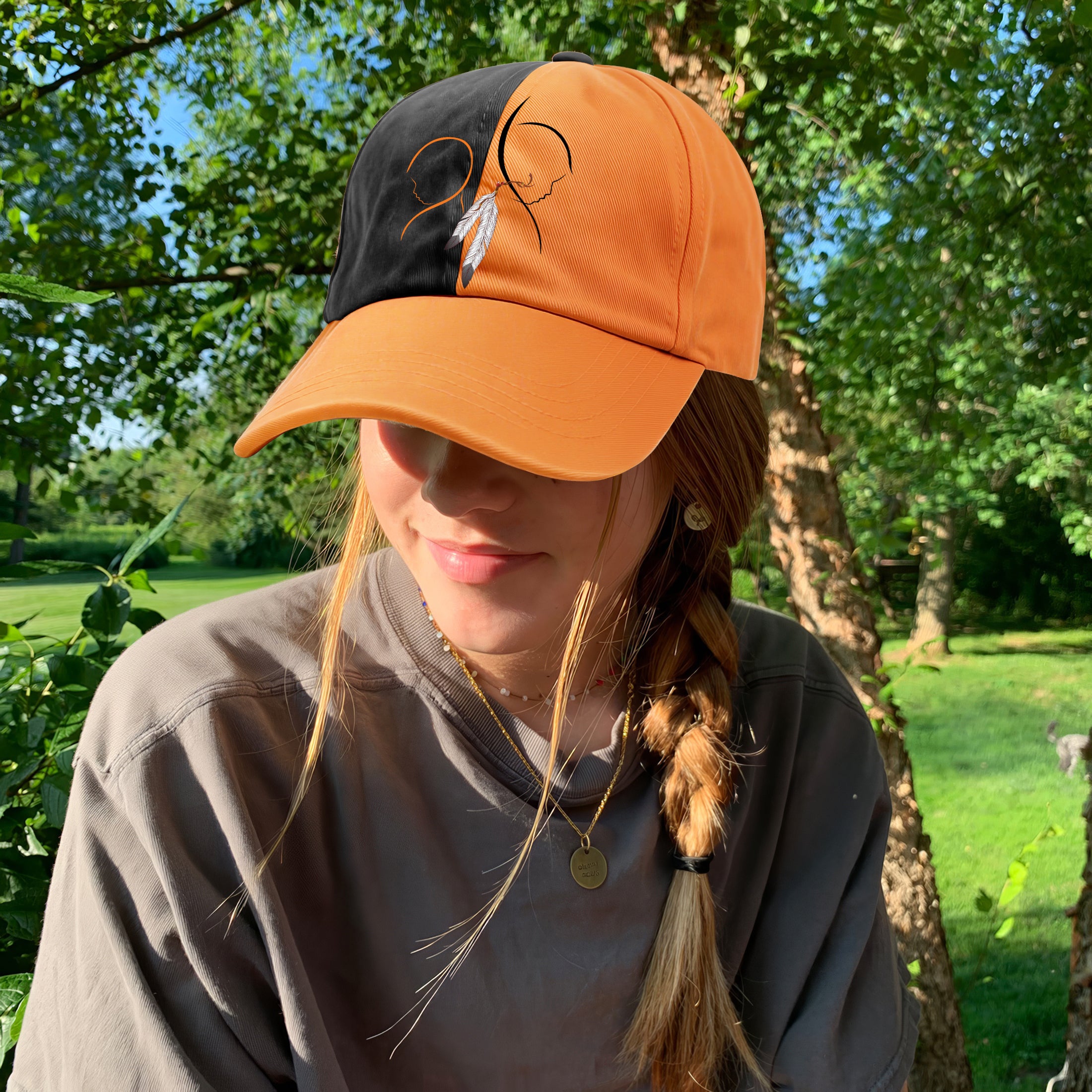 Every Child Matters Two Children For Orange Shirt Day Cap