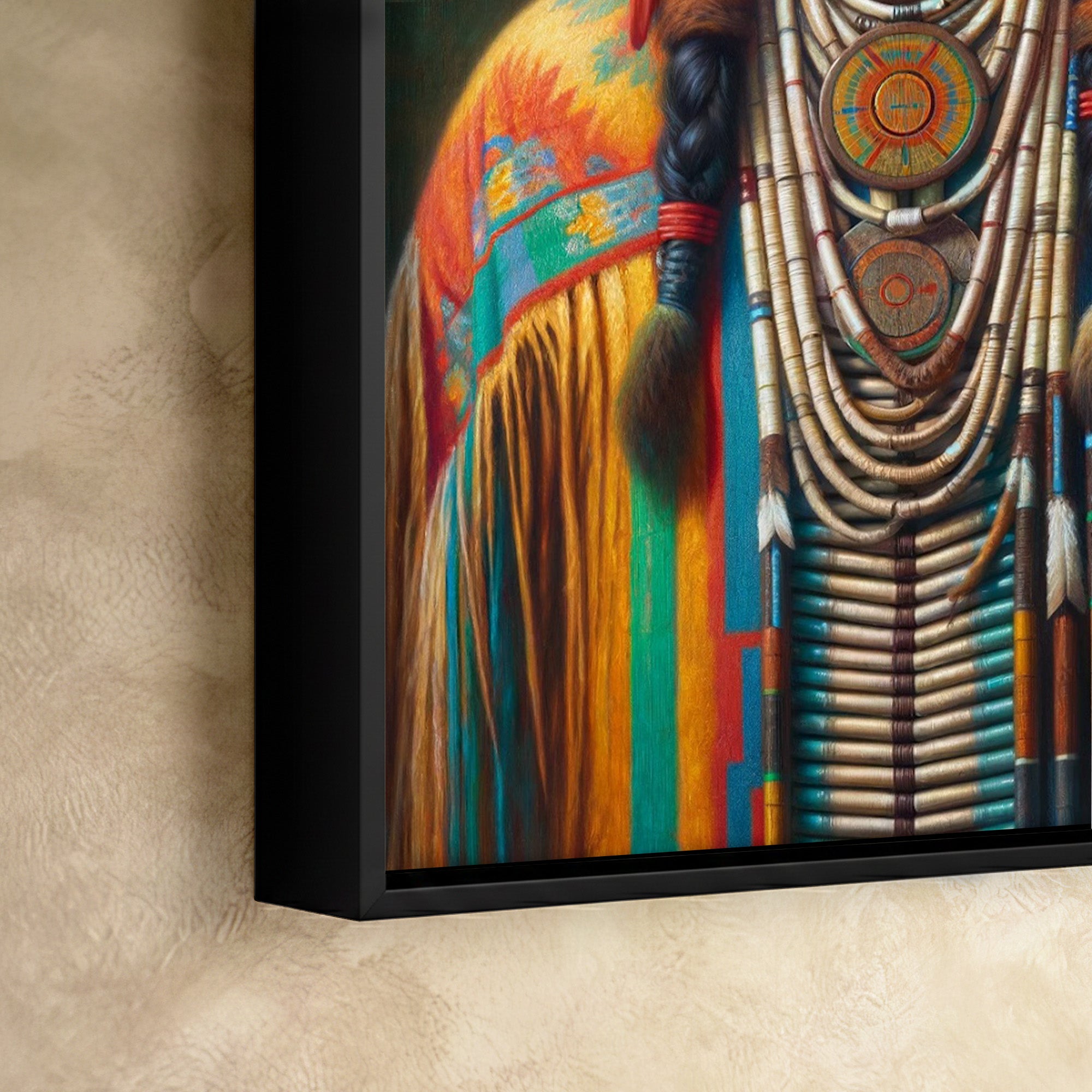 Custom Native American Women Portrait Photo Canvas Art Gift Home Decor
