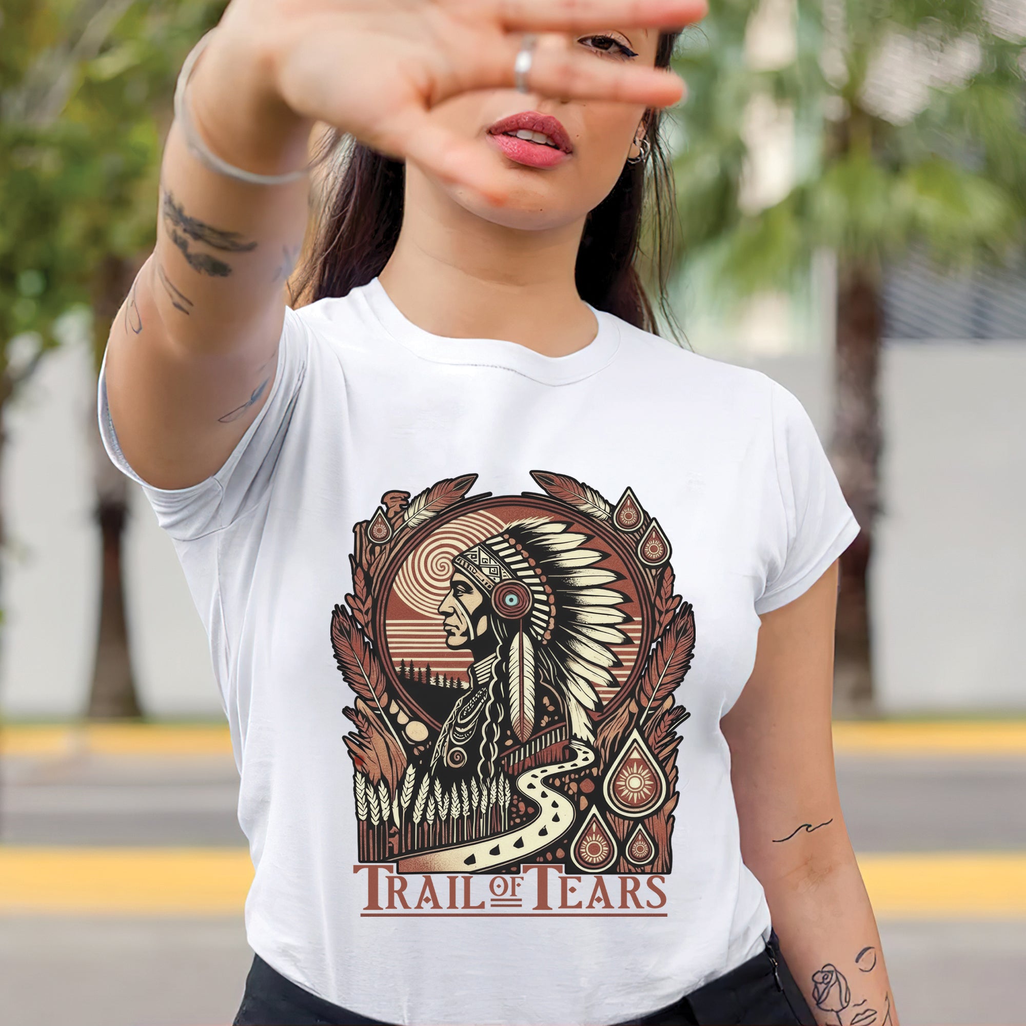 Trail of Tears The Deadly Journey Unisex T-Shirt/T-Shirt V-Neck/Hoodie/Sweatshirt N18
