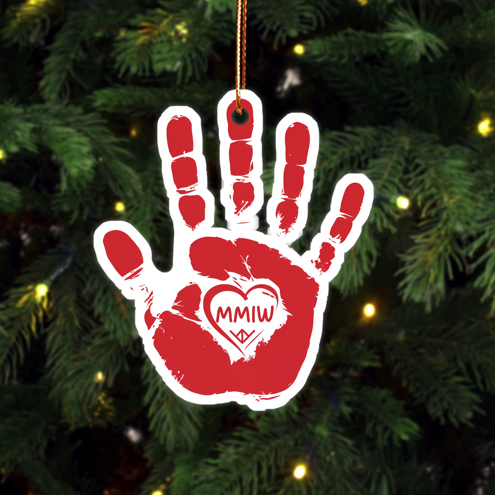 MMIW Red Hand Native American - Unique Christmas Gift Decor Flat Acrylic