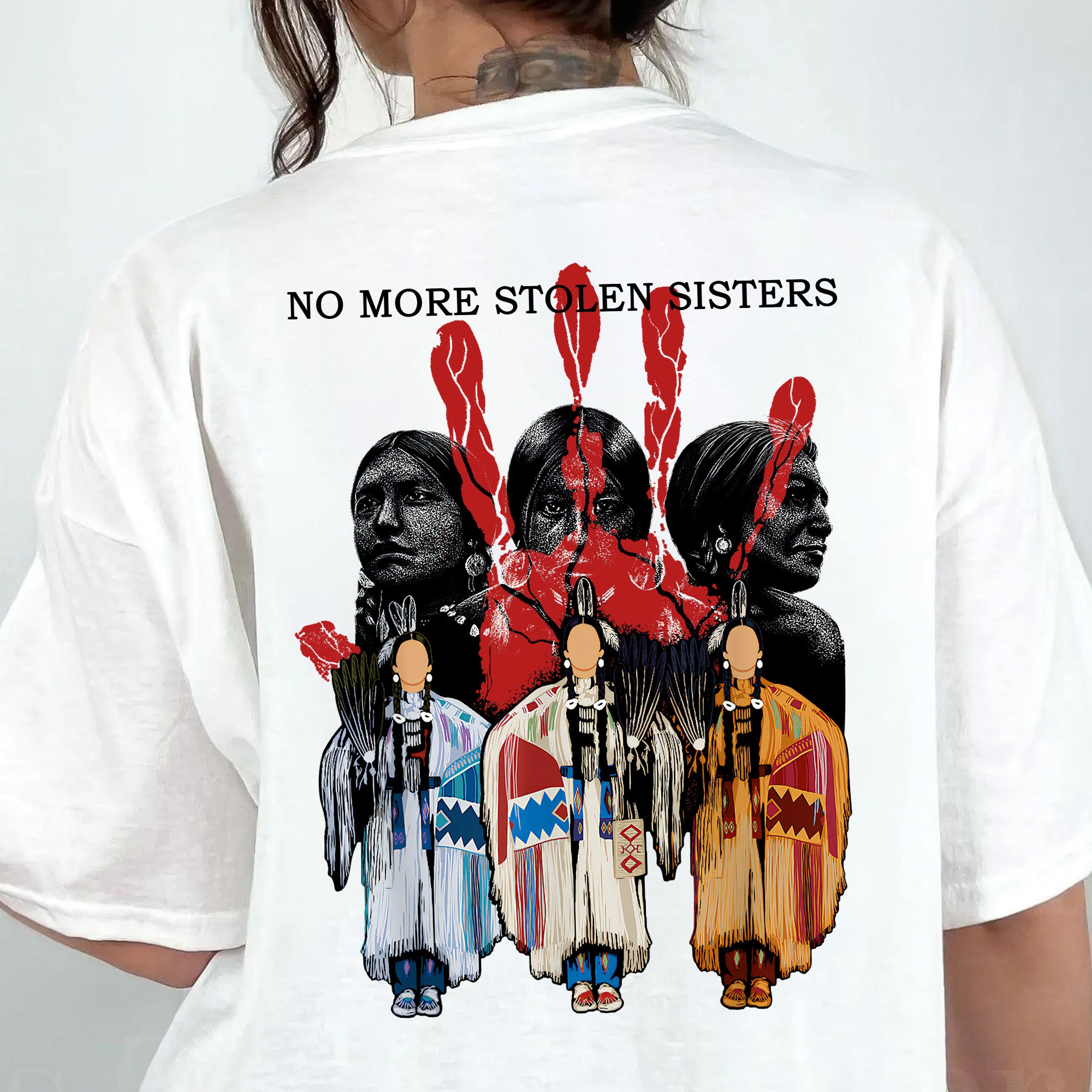 MMIW I Wear Red For My Sisters Native American Unisex T-shirt/T-shirt V-Neck/Hoodie/Sweatshirt