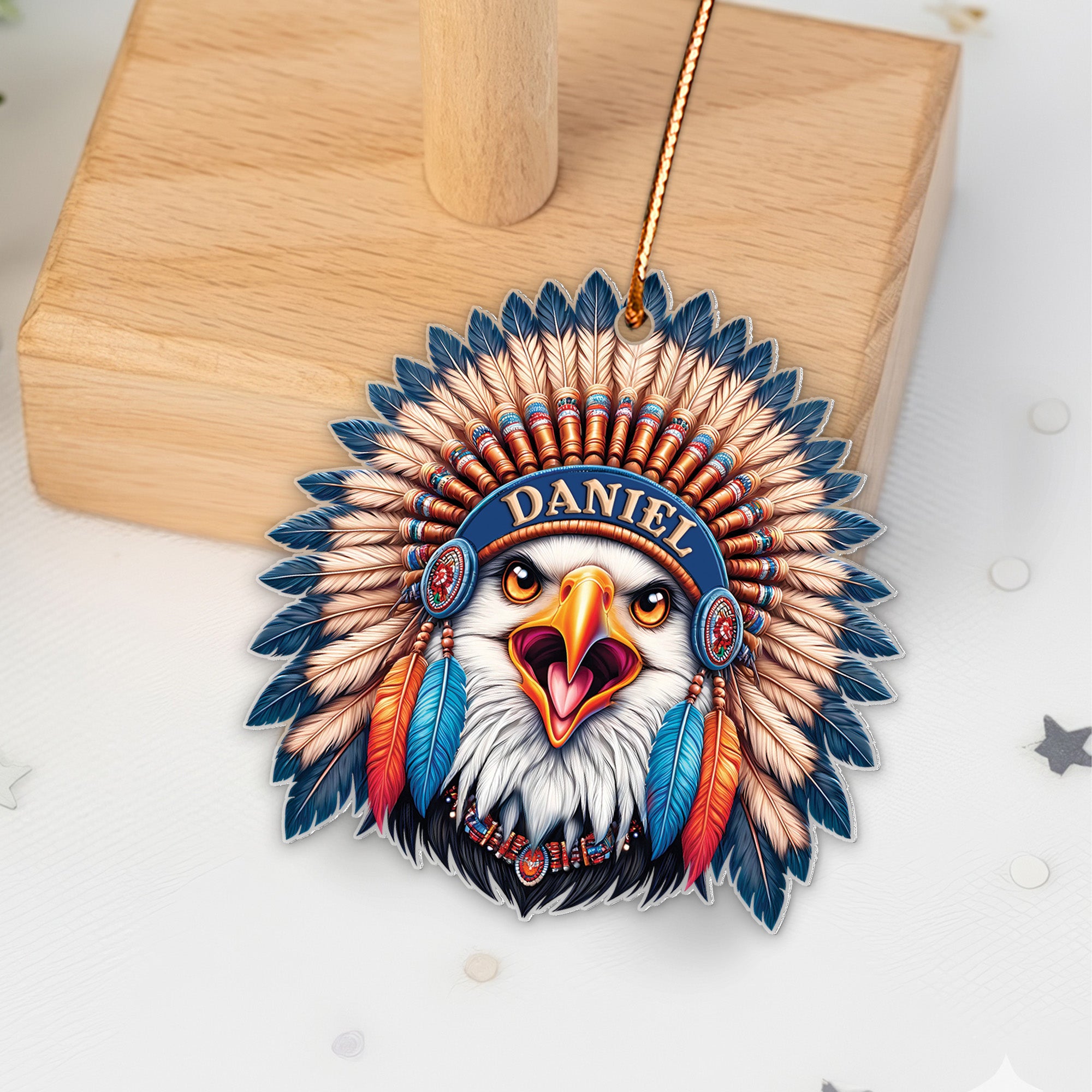 Eagle Spirit Ornament Native American Unique Christmas Gift Decor Flat Acrylic (Custom Name)